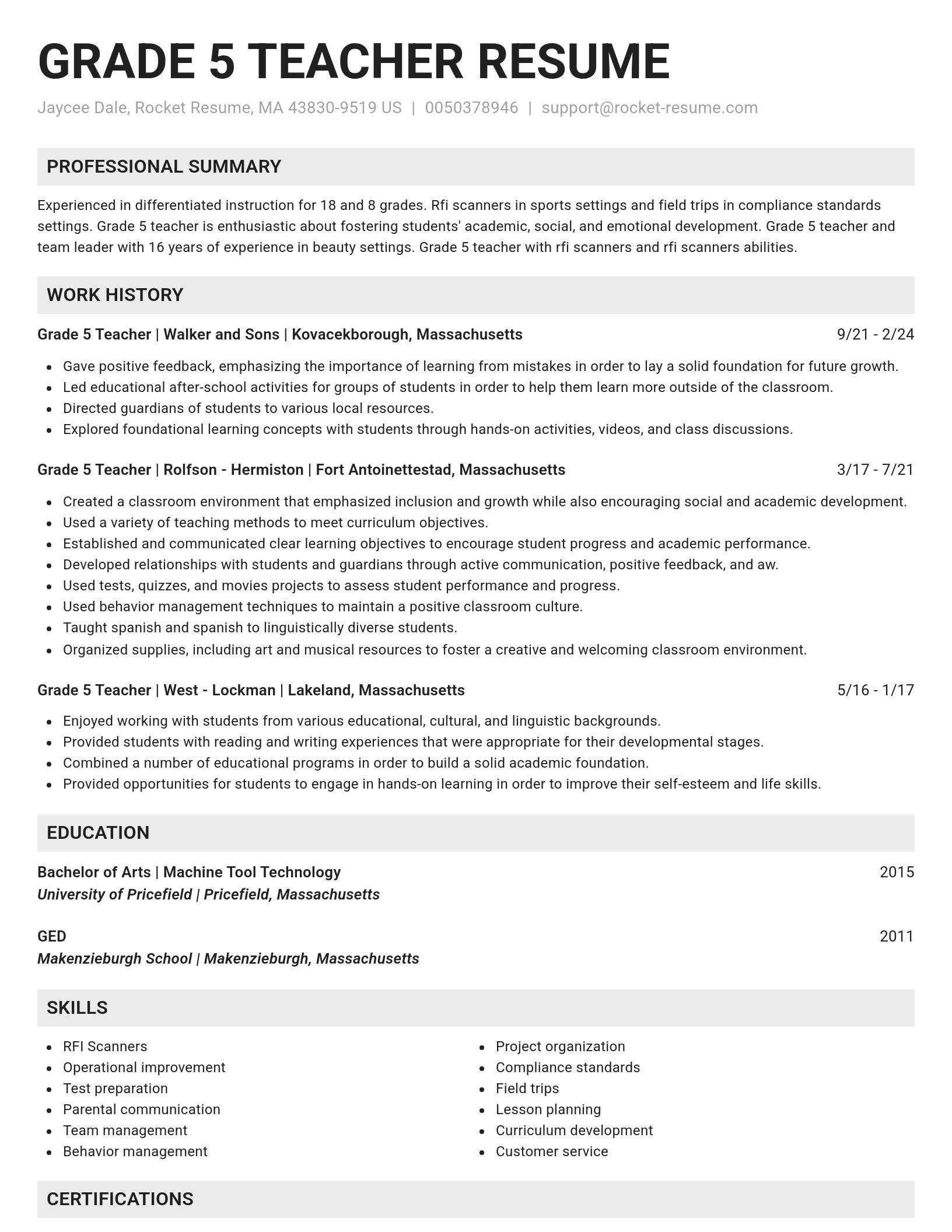 Genius resume template