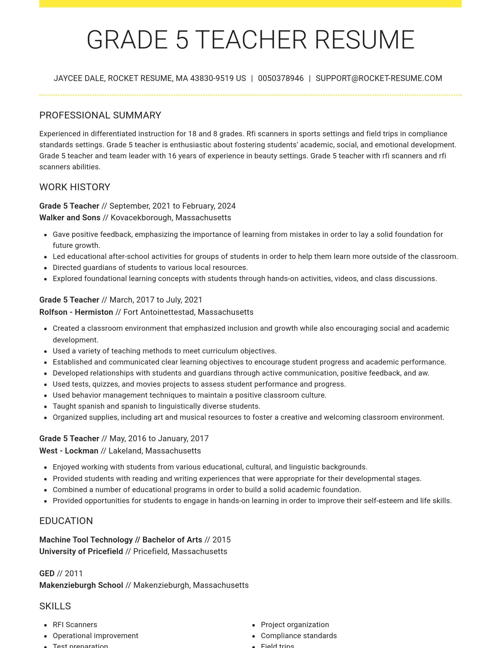 Grand resume template