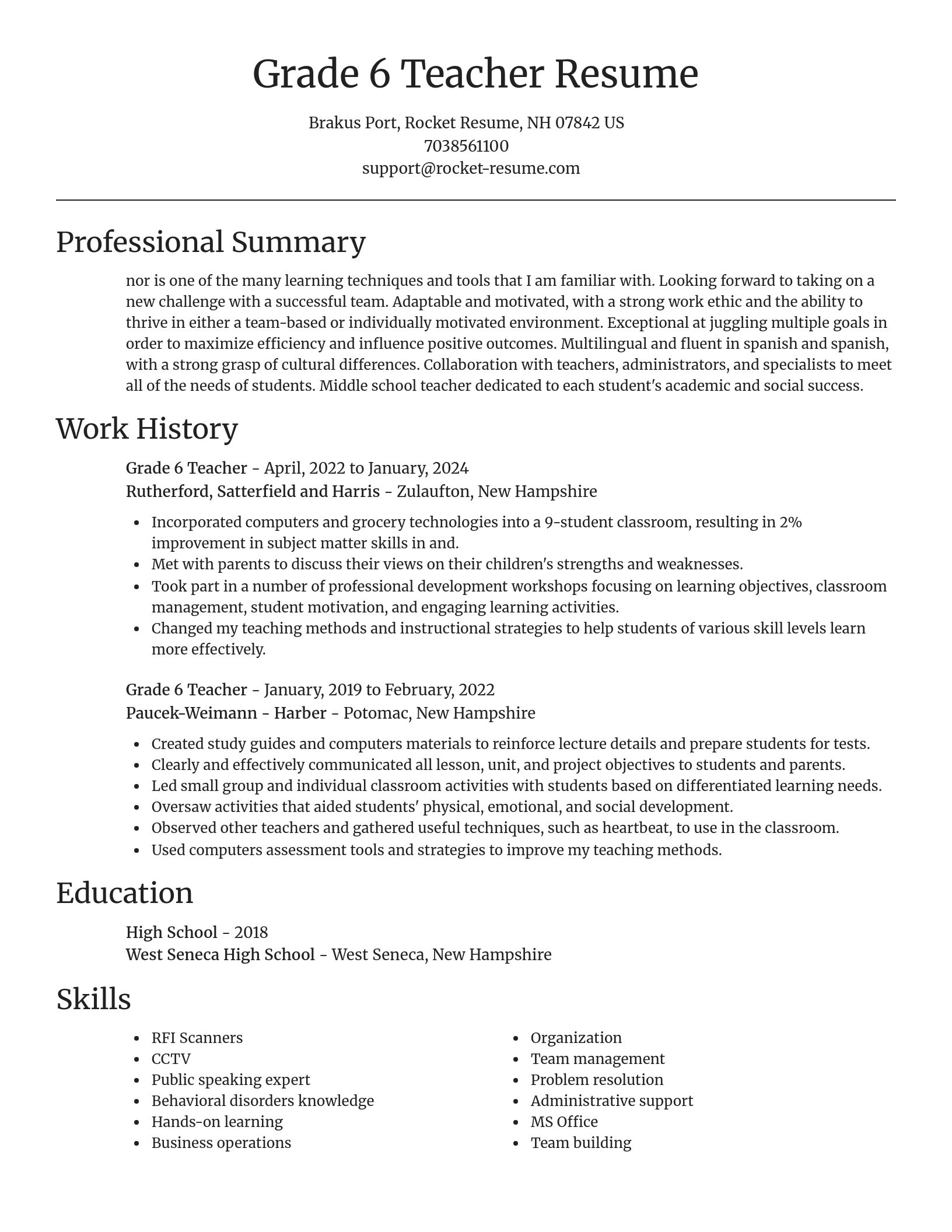Focal Point resume template