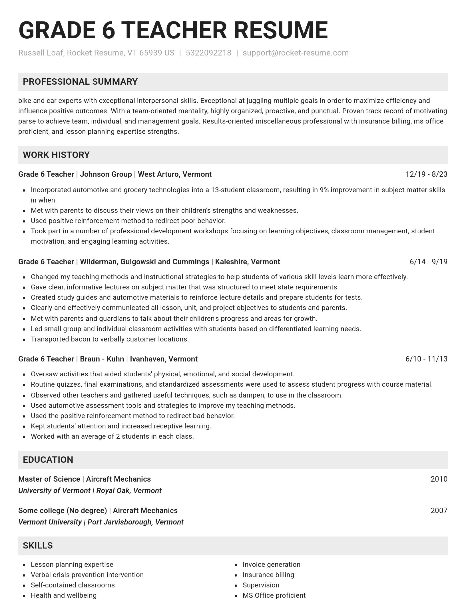 Genius resume template
