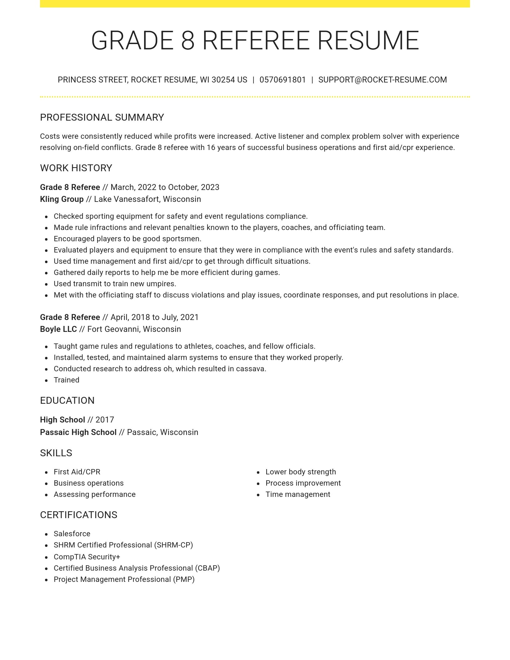 Grand resume template