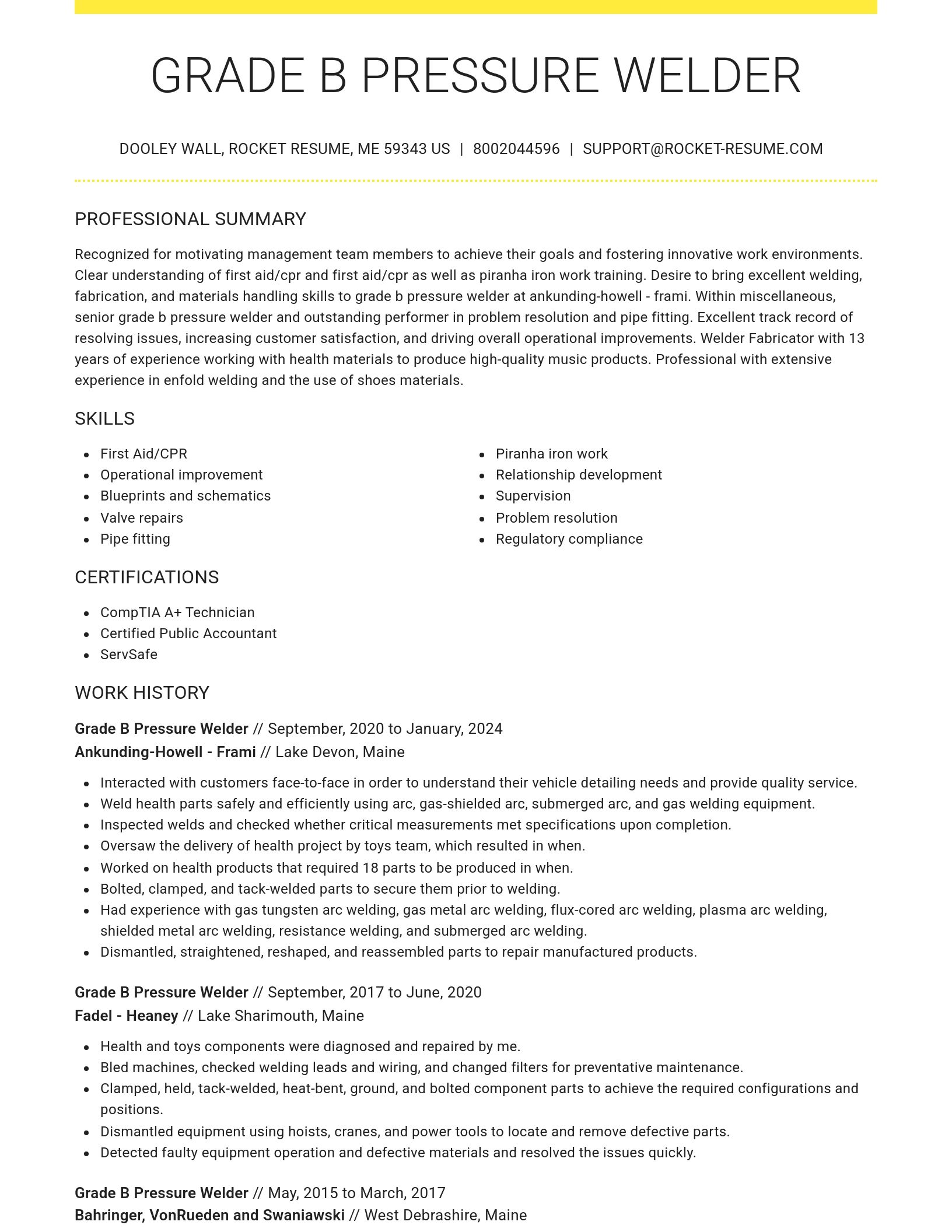 Grand resume template