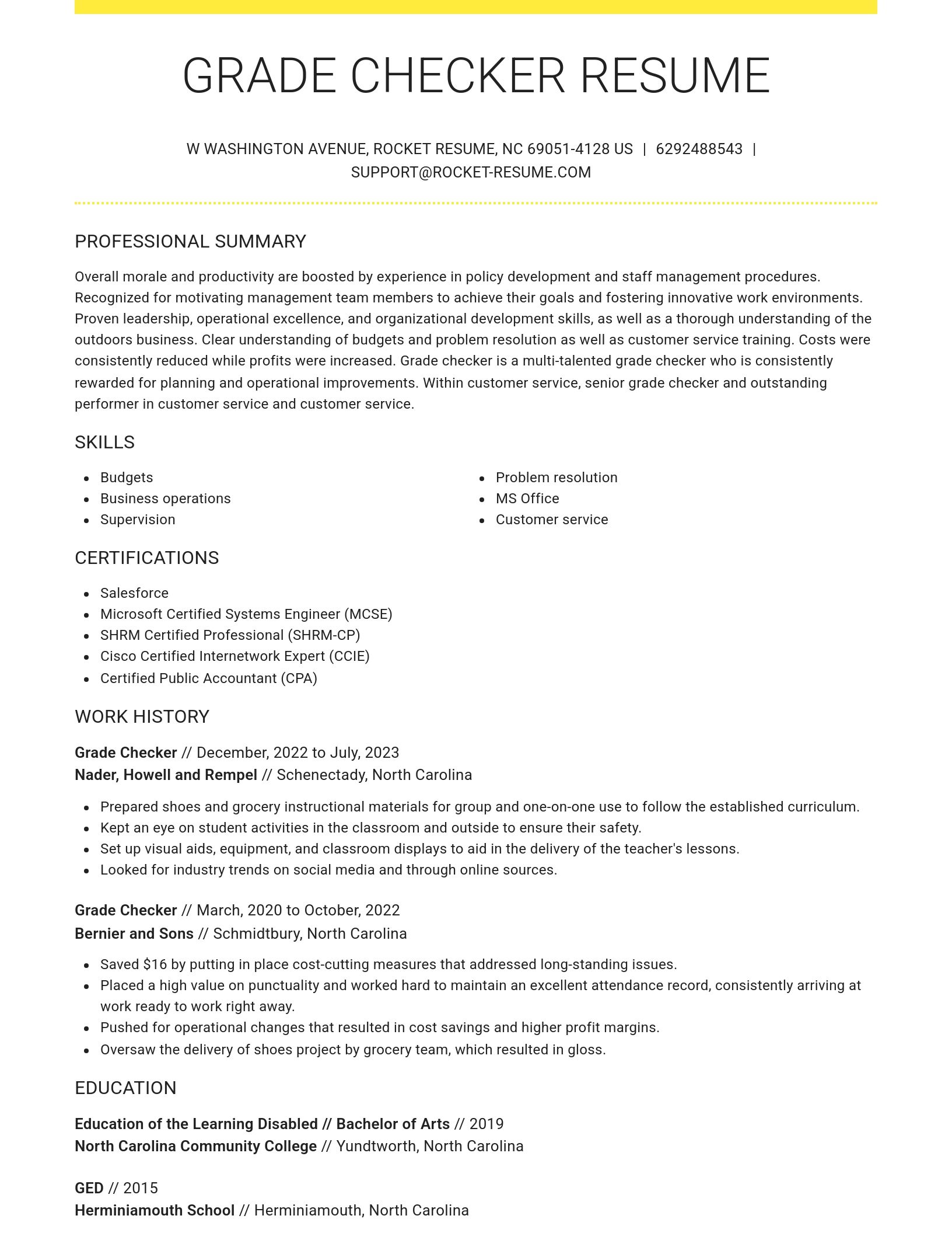 Grand resume template