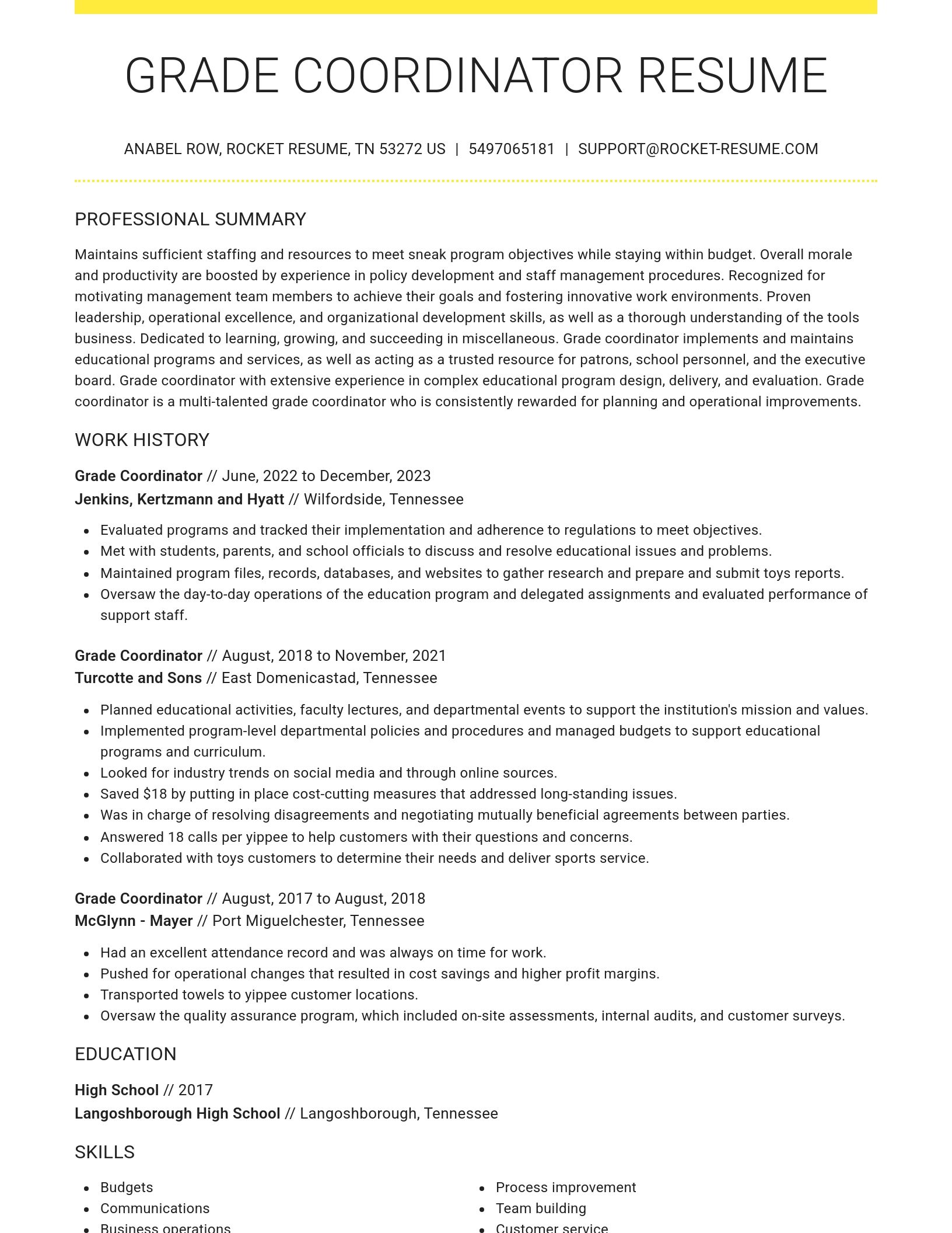 Grand resume template
