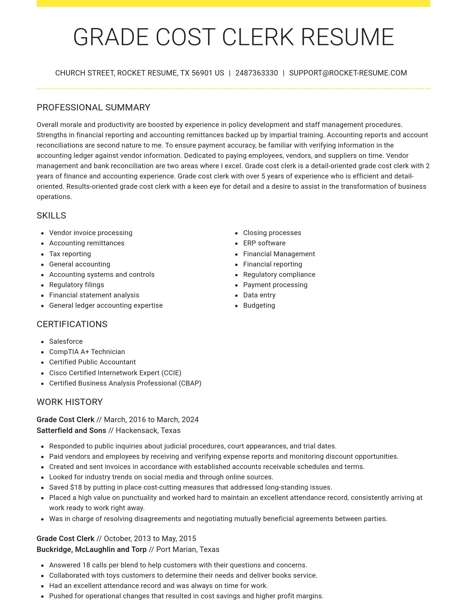 Grand resume template