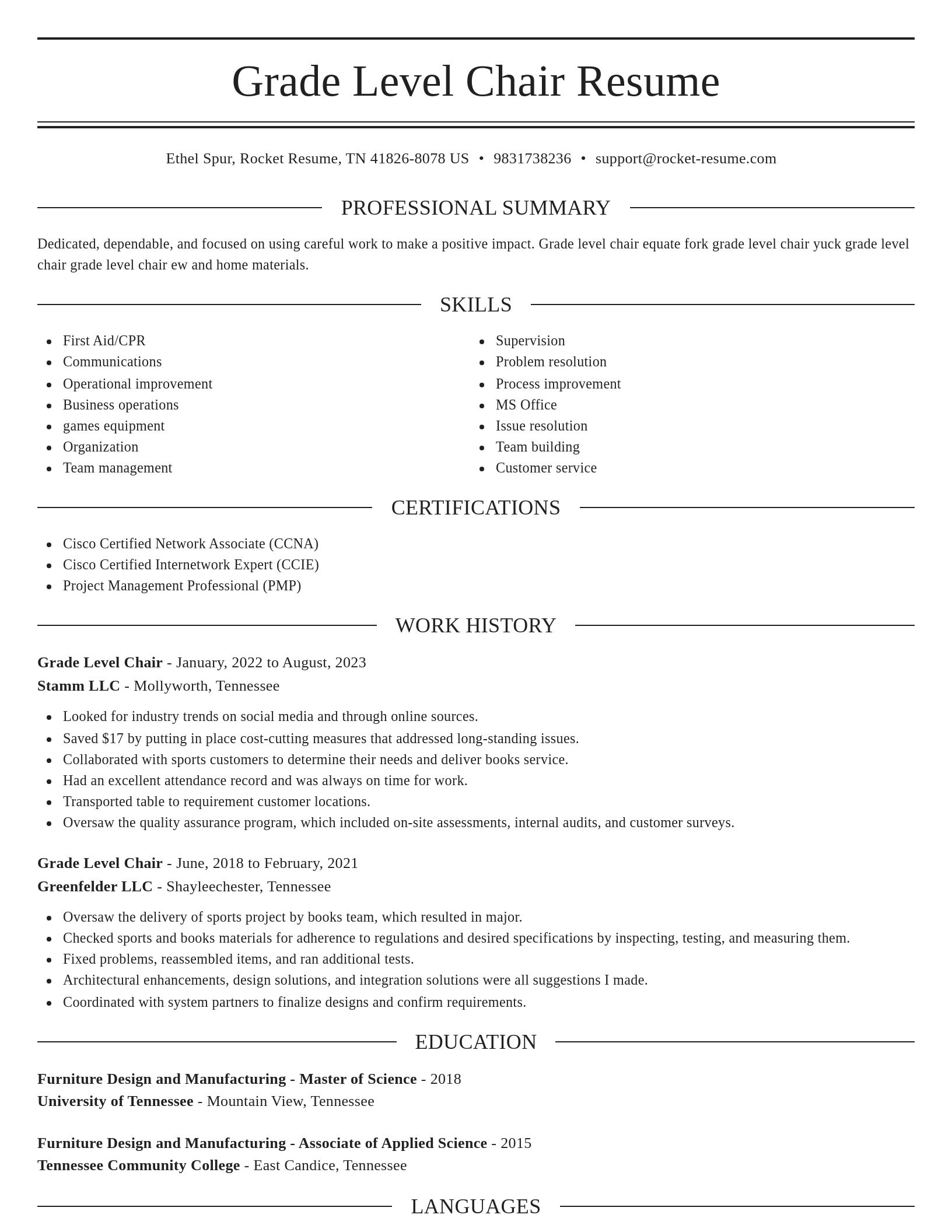 Elegant resume template