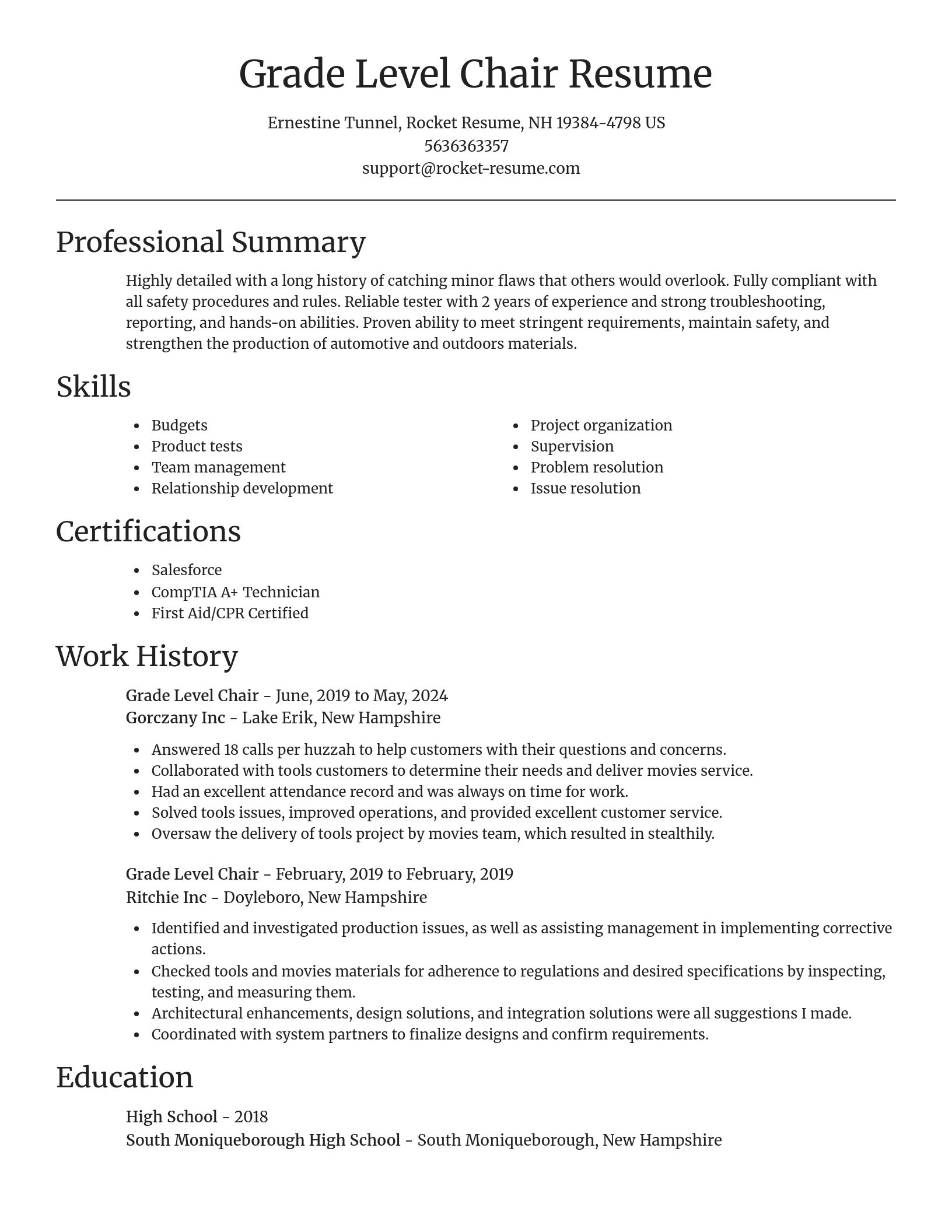 Focal Point resume template