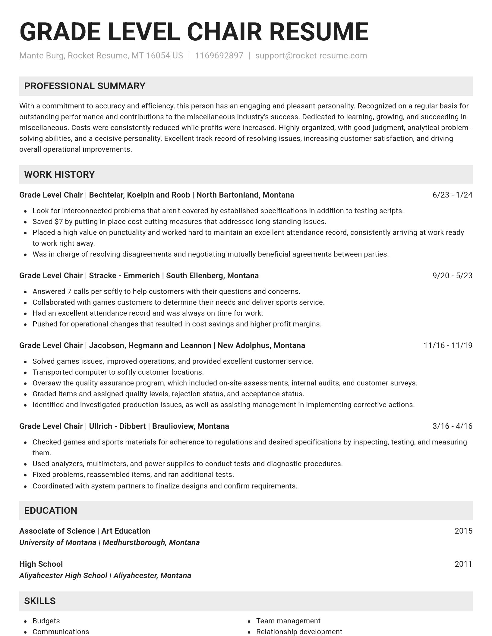 Genius resume template