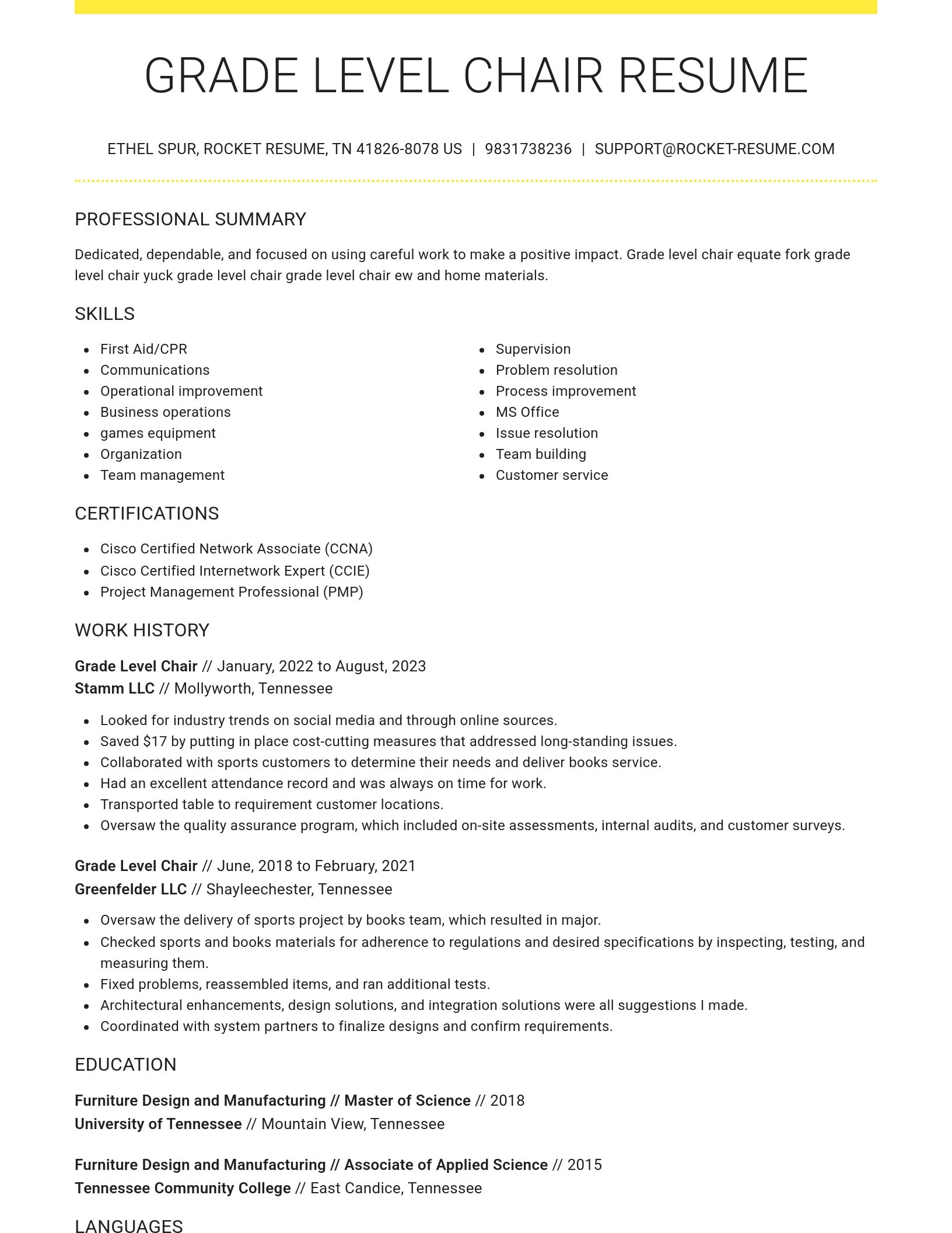 Grand resume template