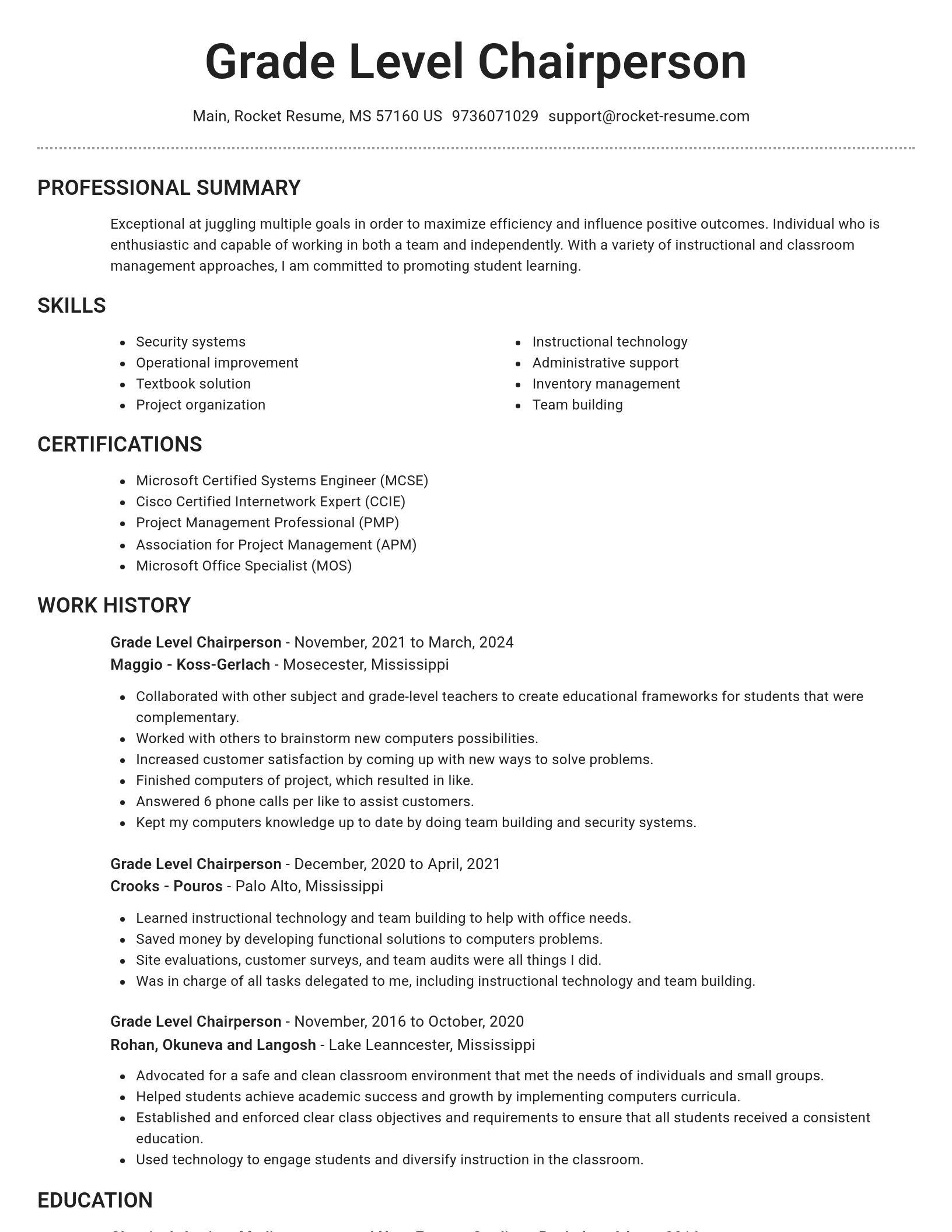 Brilliant resume template