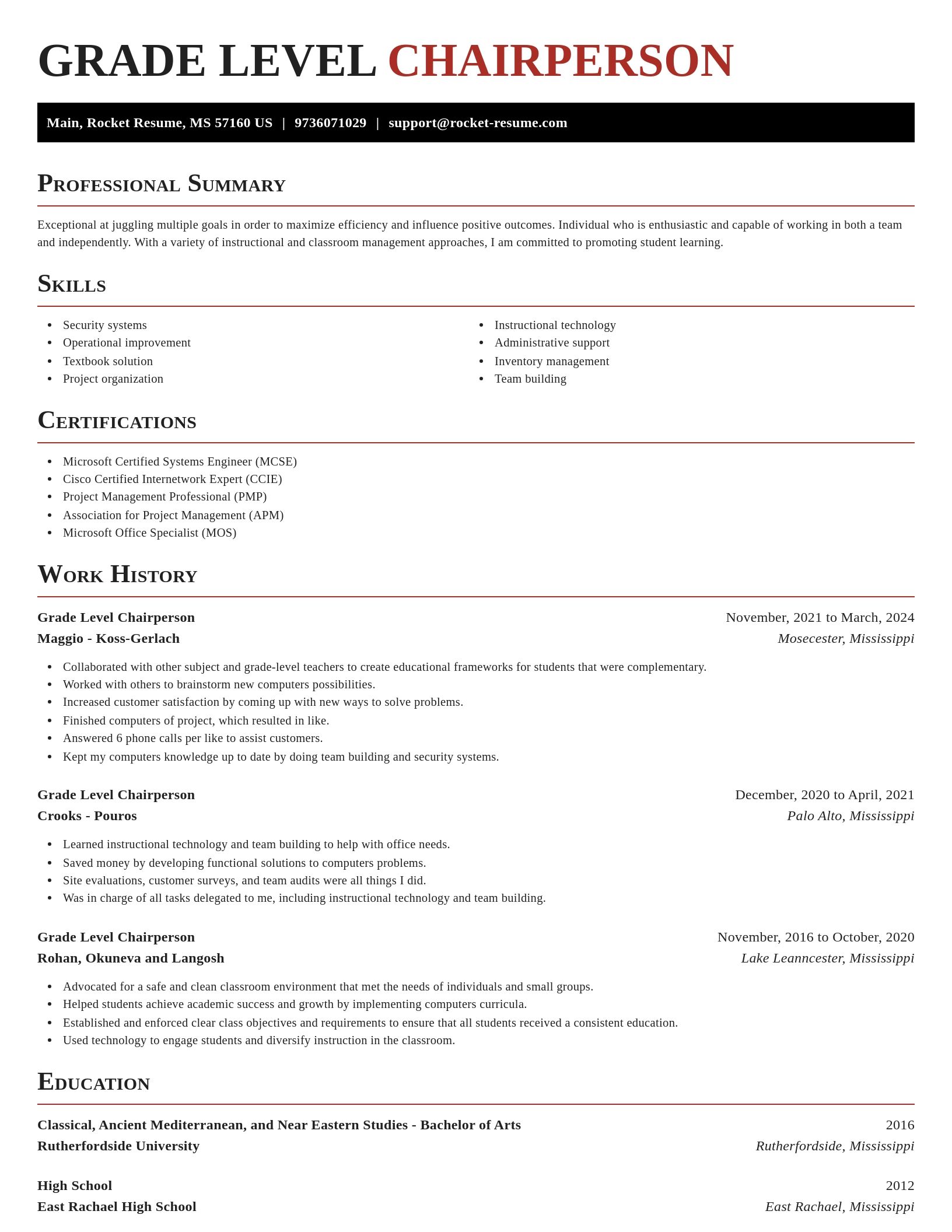 Exquisite resume template
