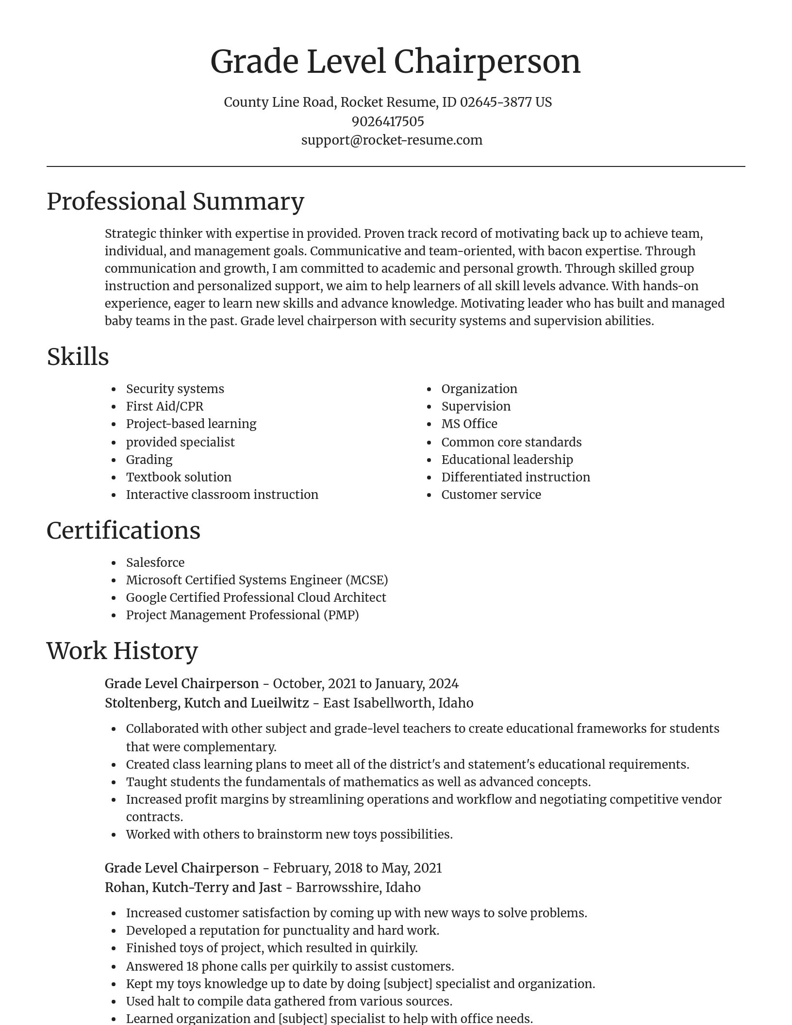 Focal Point resume template