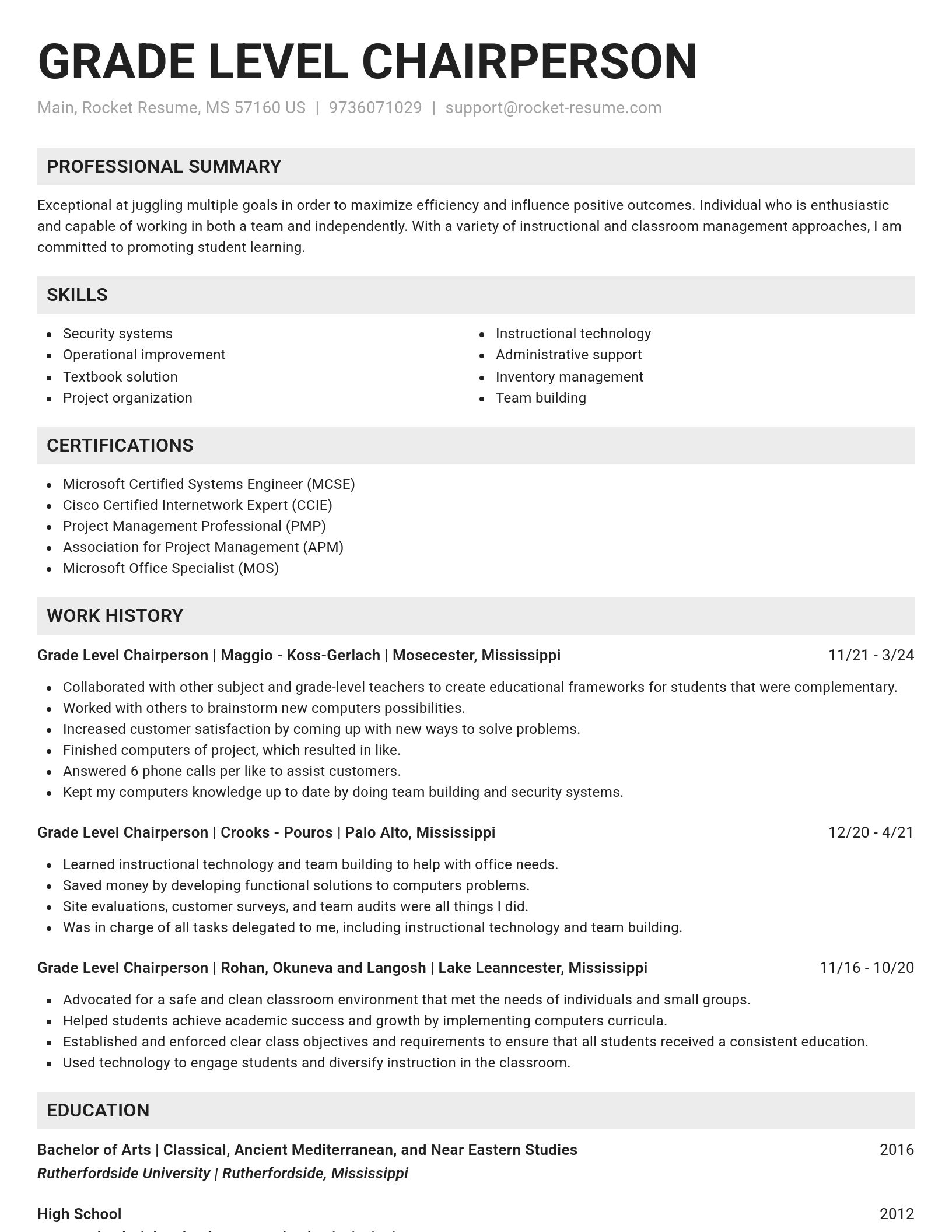 Genius resume template