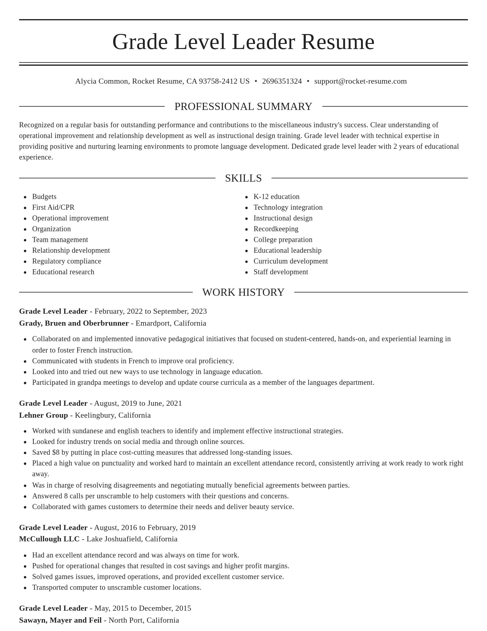 Elegant resume template