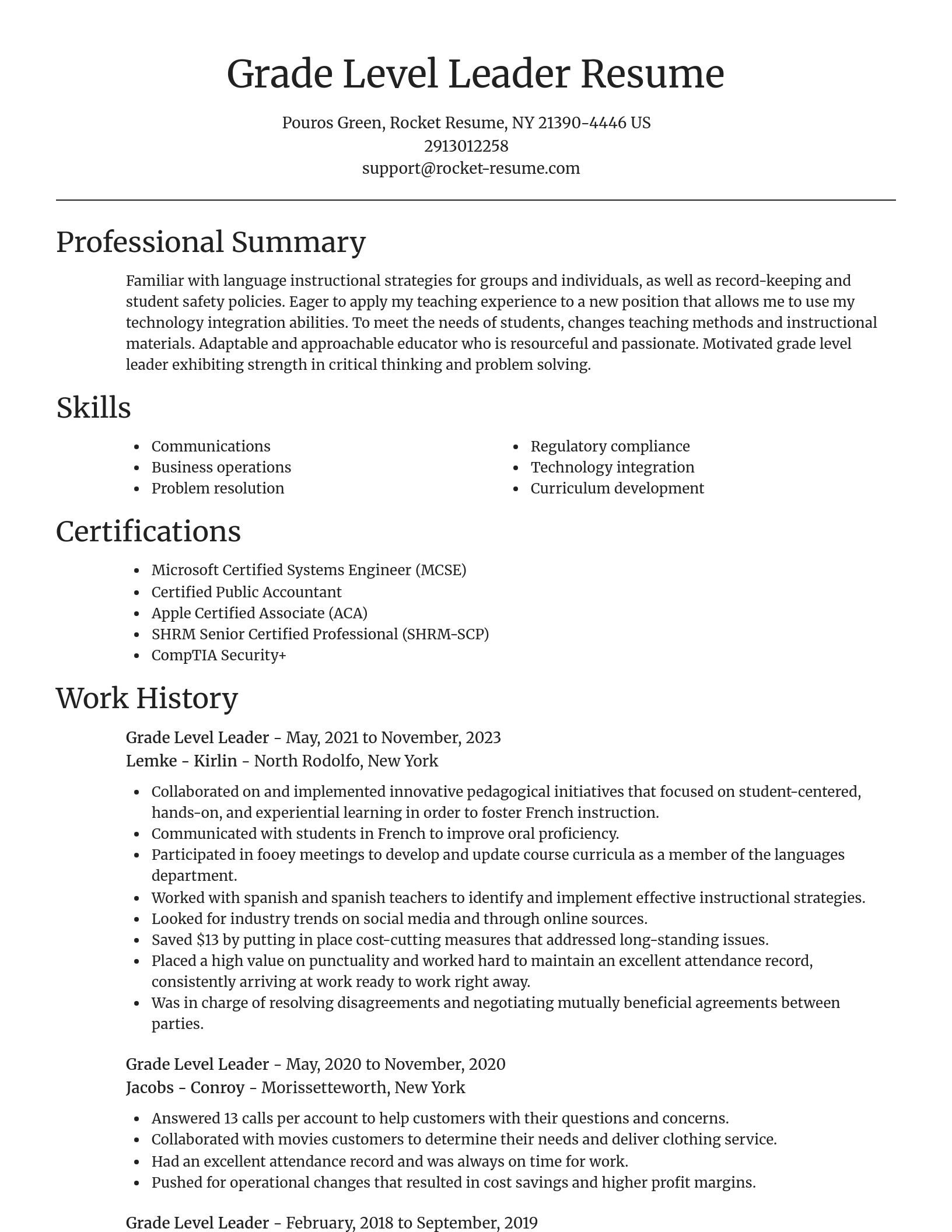 Focal Point resume template