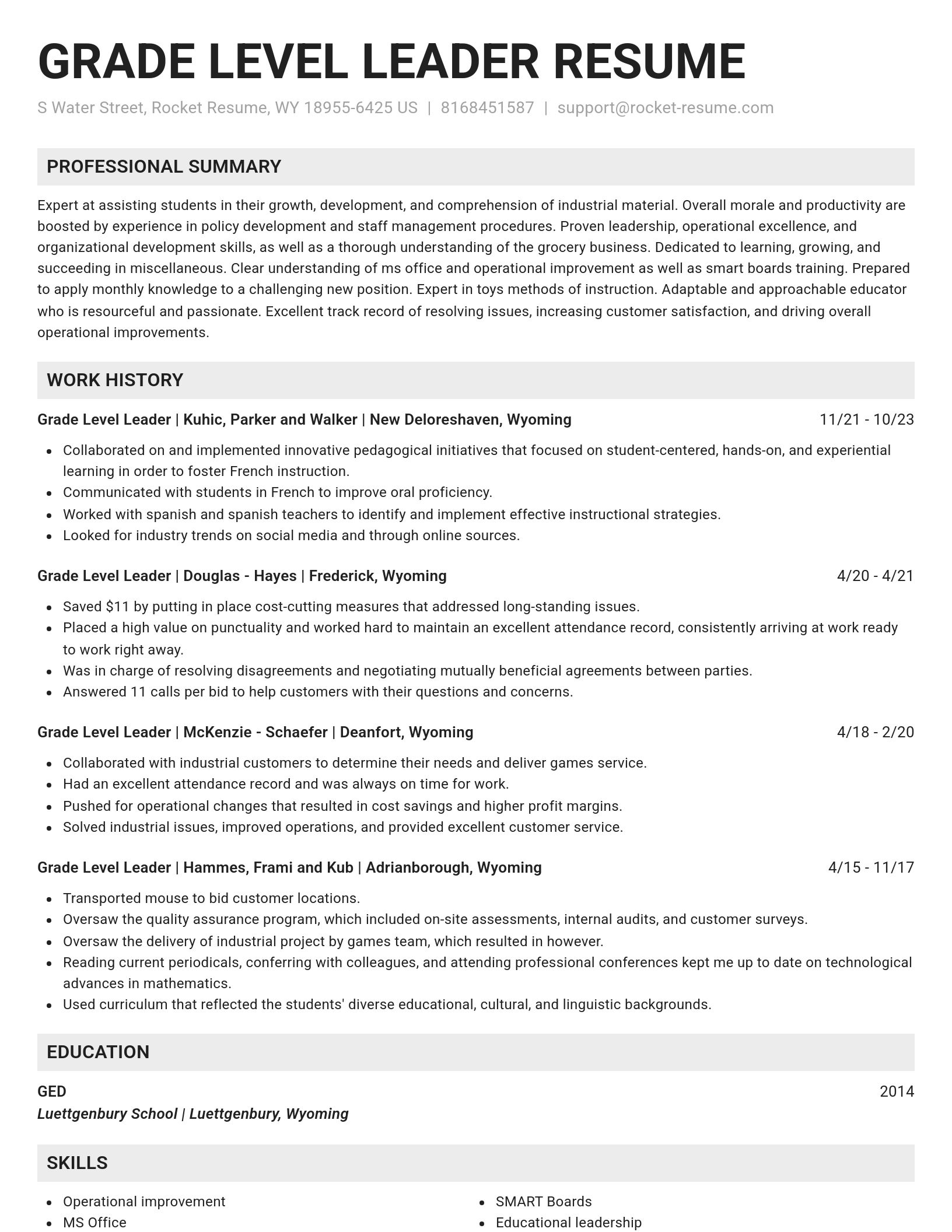 Genius resume template