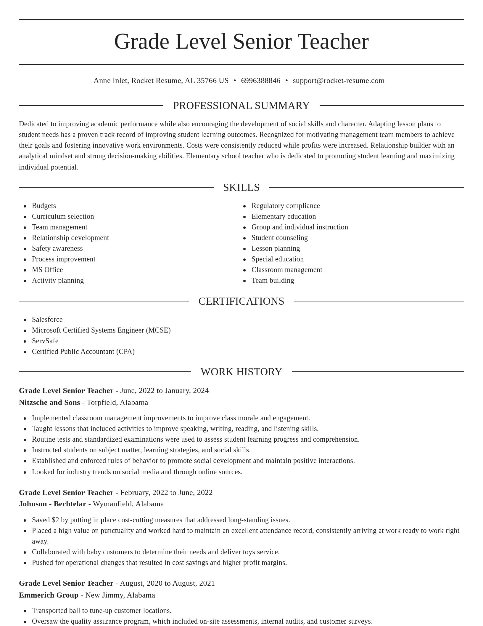 Elegant resume template
