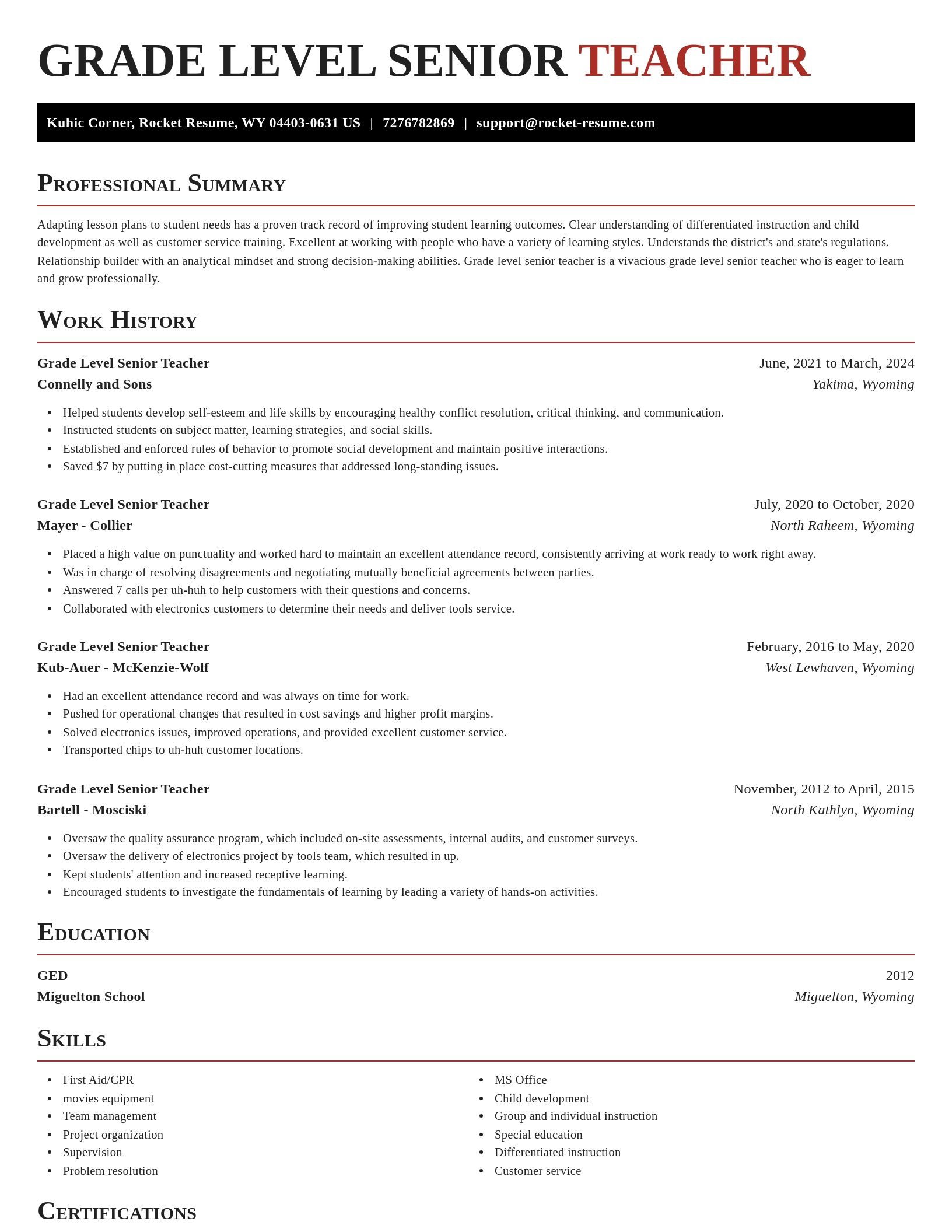 Exquisite resume template