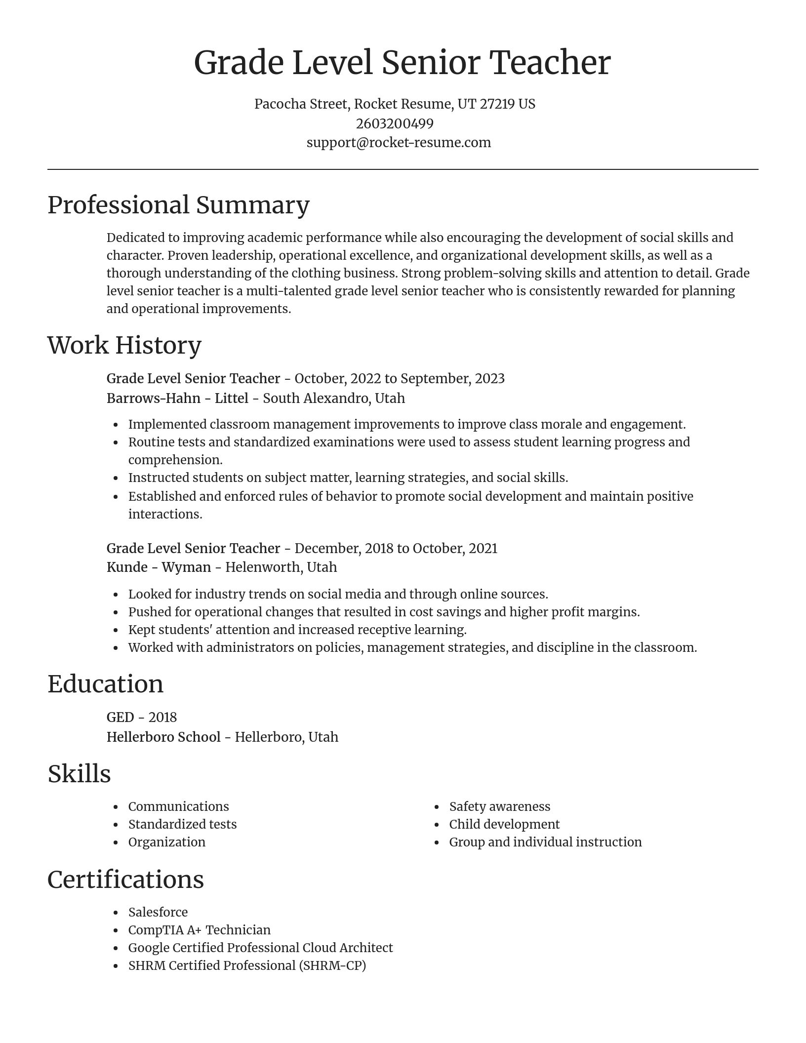 Focal Point resume template