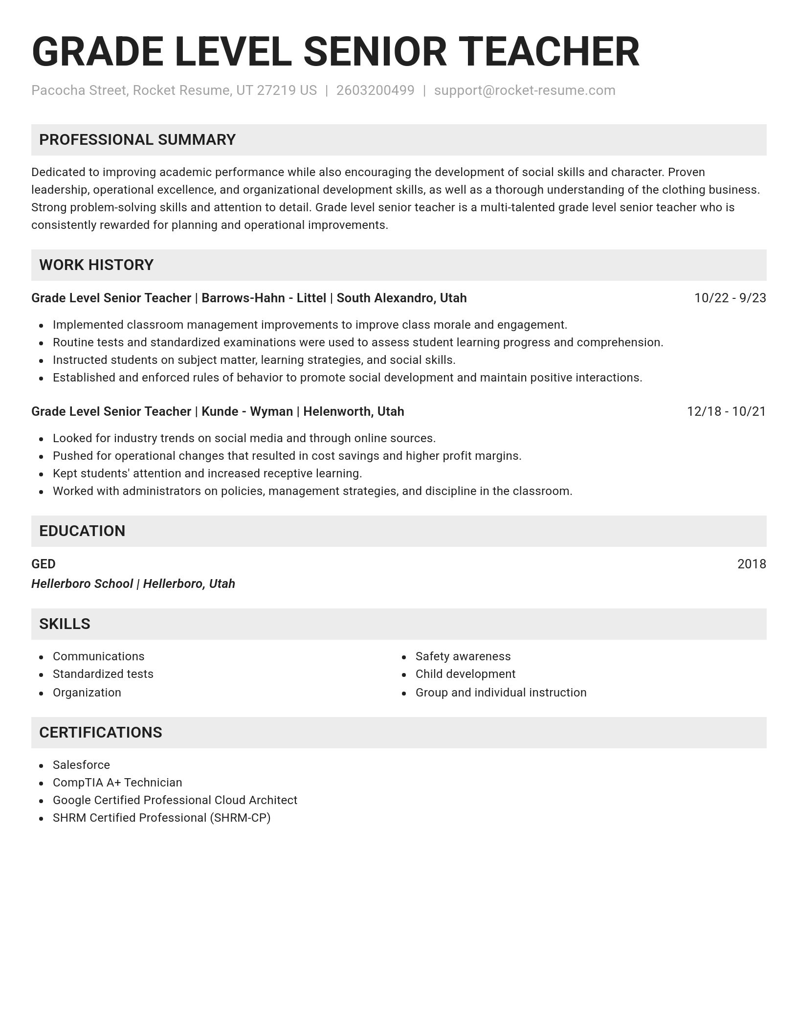 Genius resume template