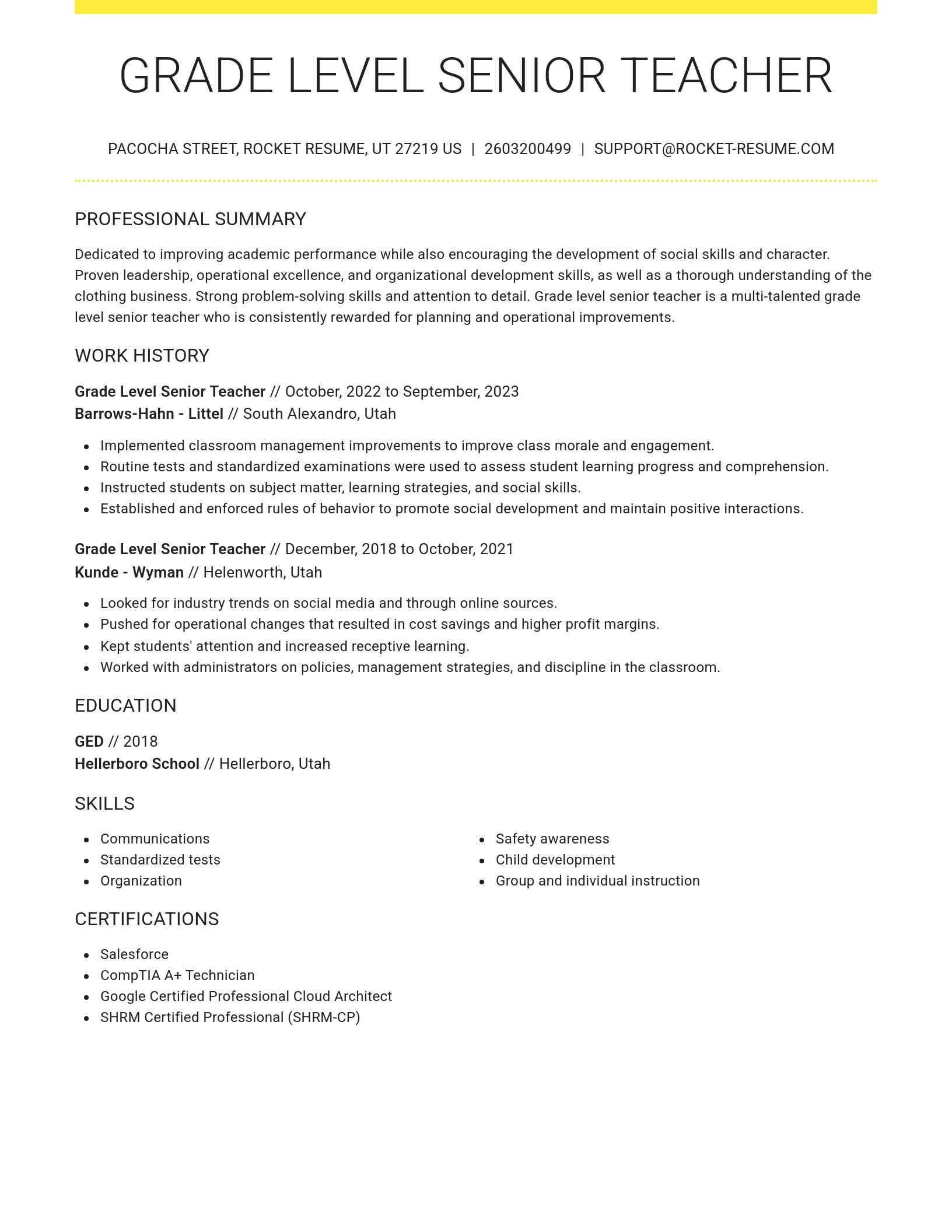 Grand resume template