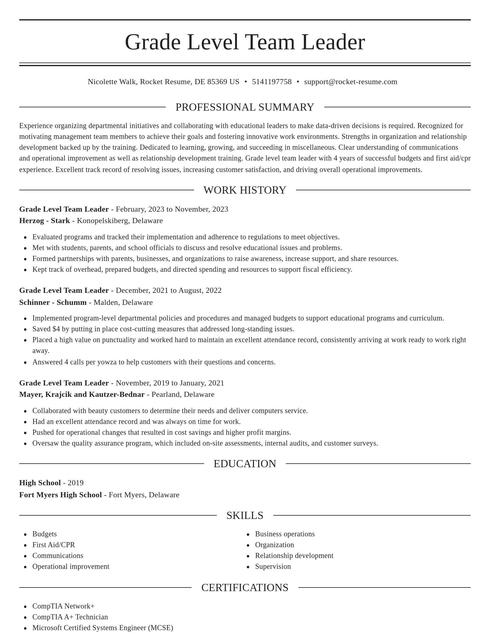 Elegant resume template
