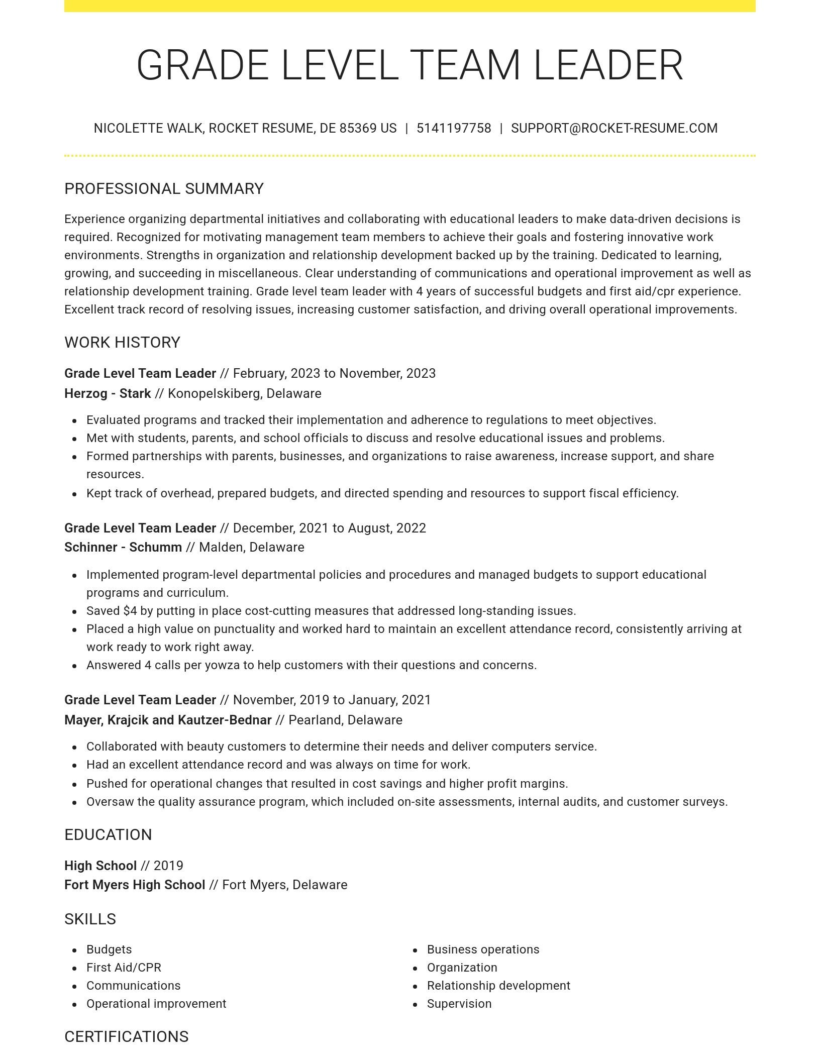 Grand resume template
