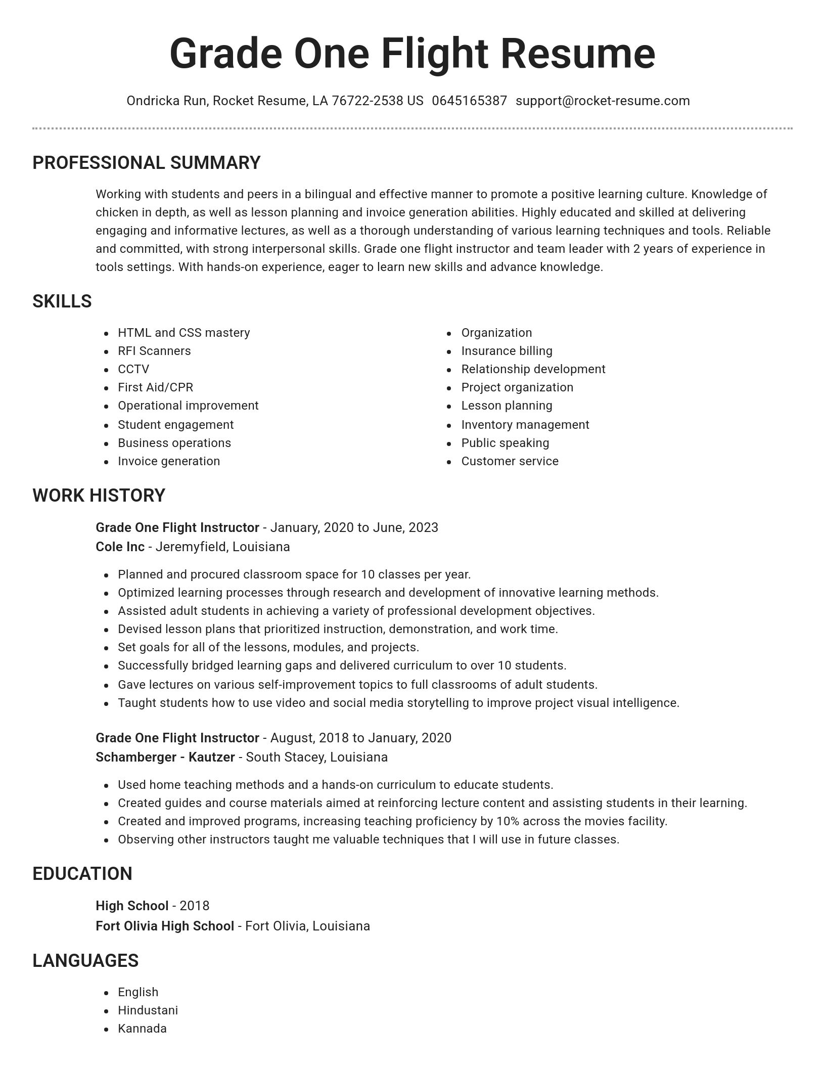 Brilliant resume template