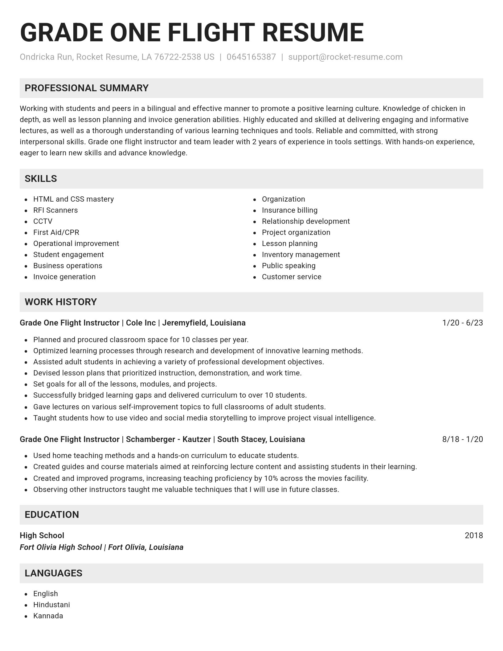 Genius resume template