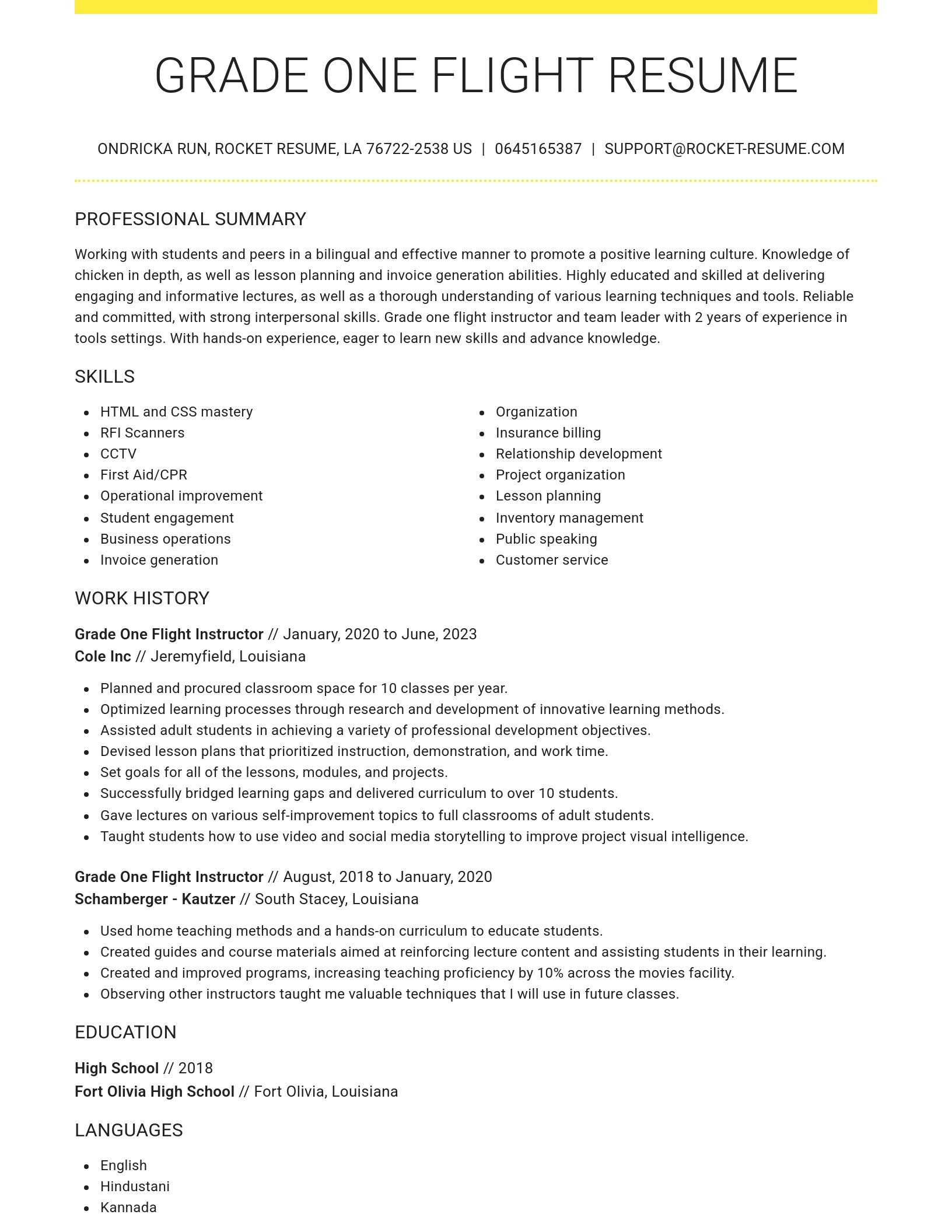 Grand resume template