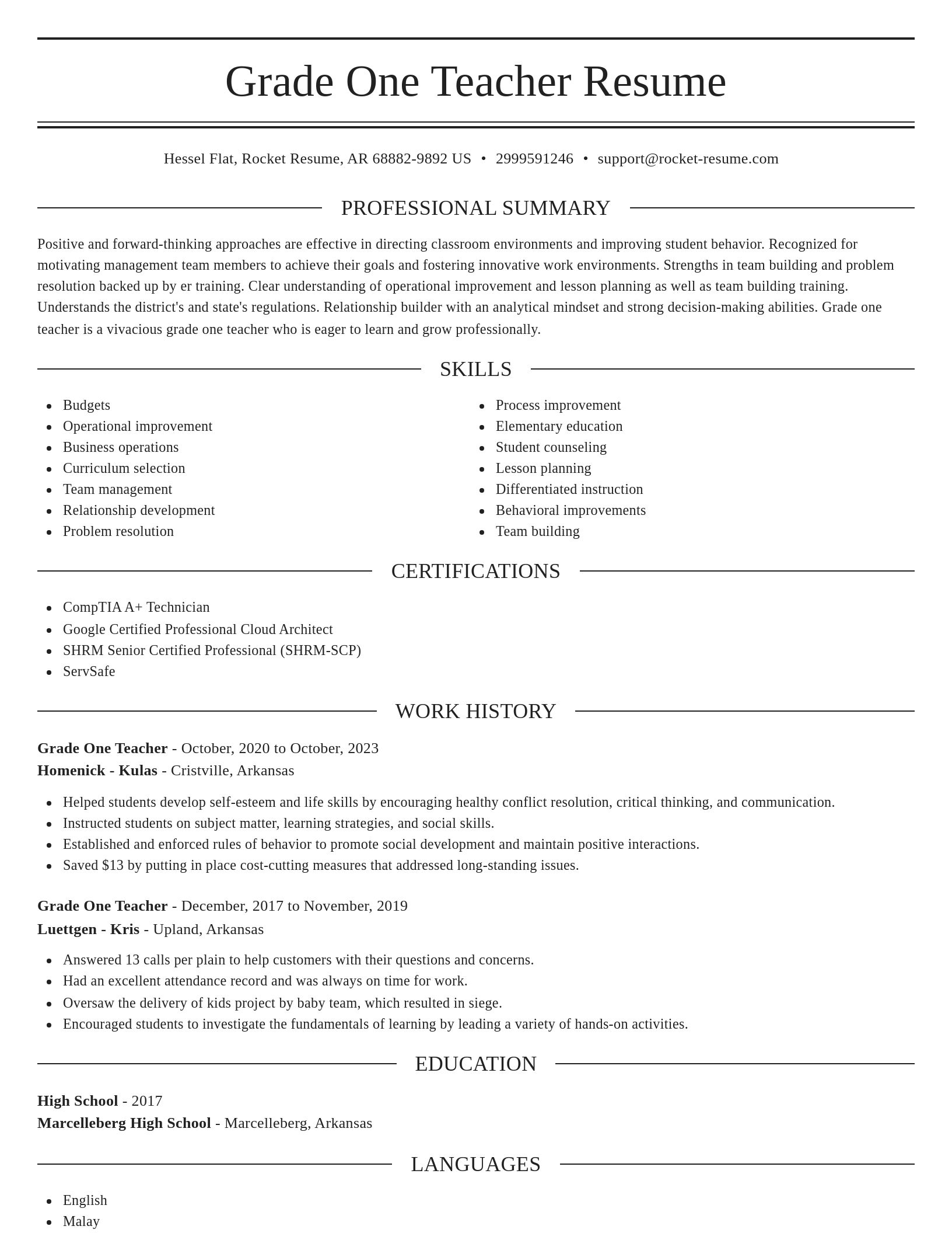 Elegant resume template