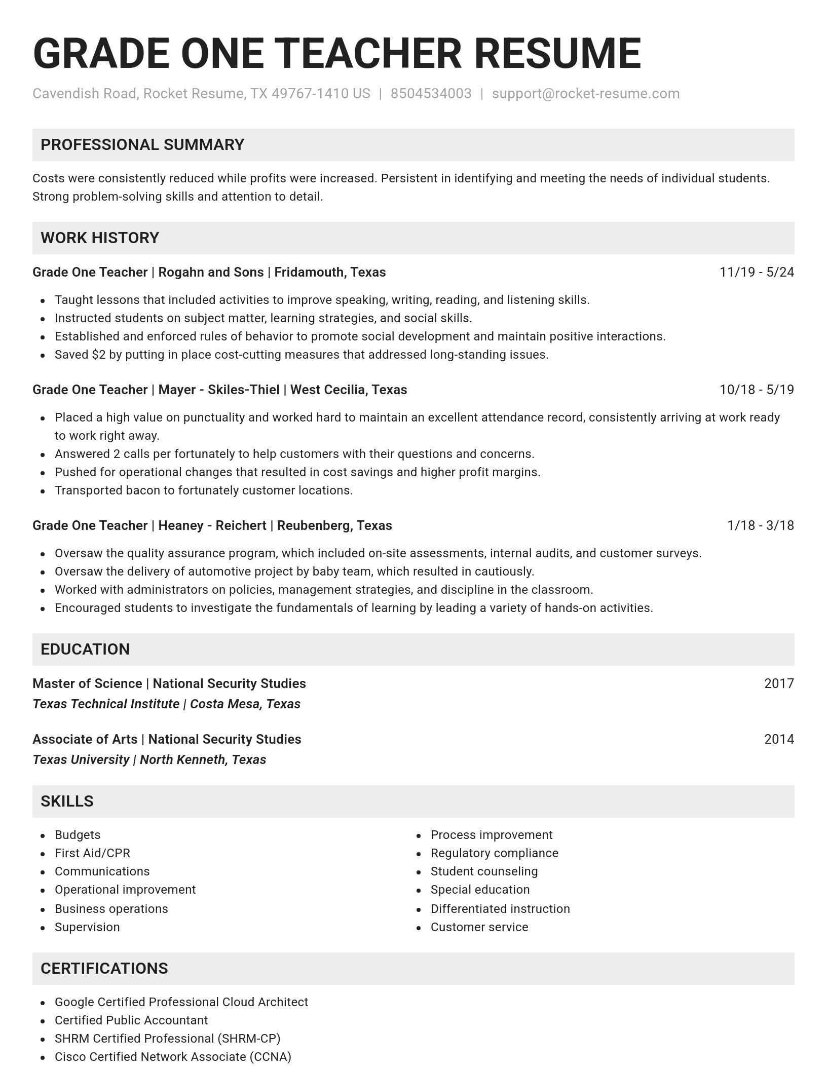 Genius resume template
