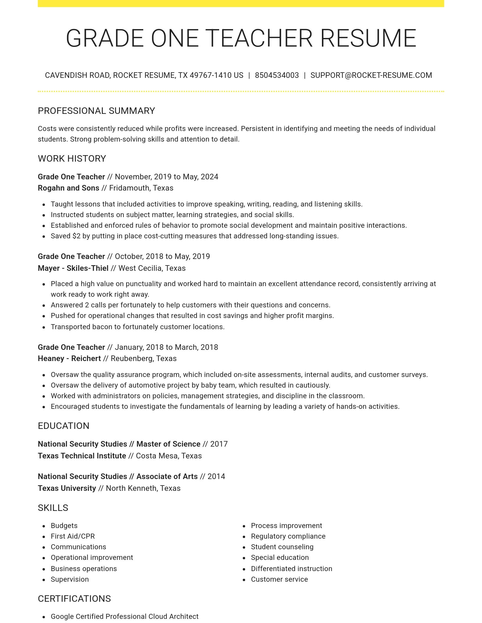 Grand resume template