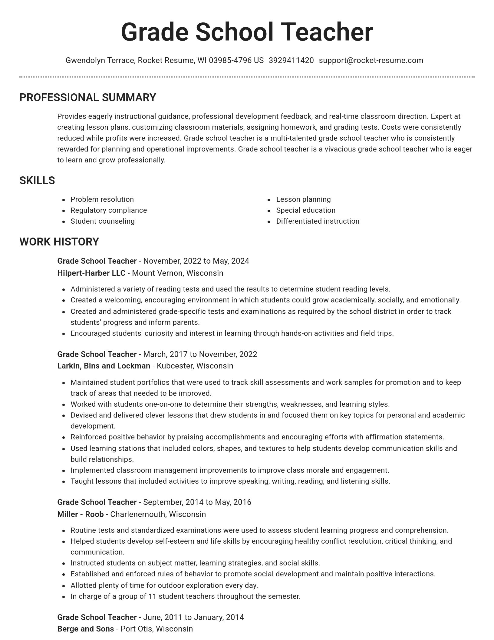 Brilliant resume template