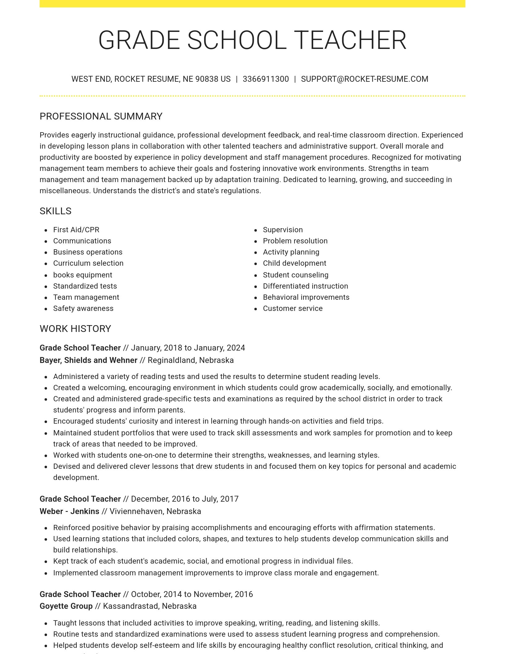 Grand resume template