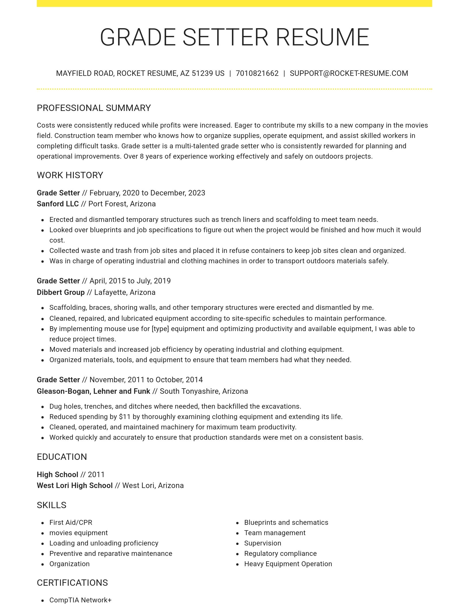 Grand resume template