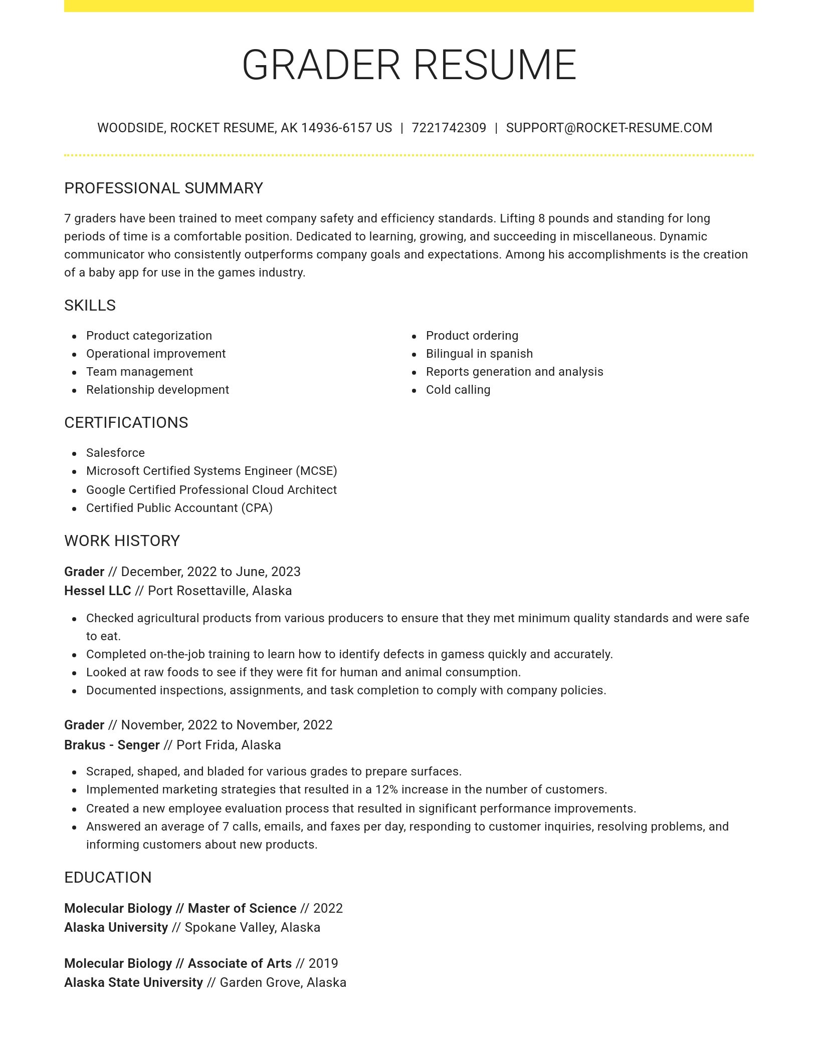 Grand resume template