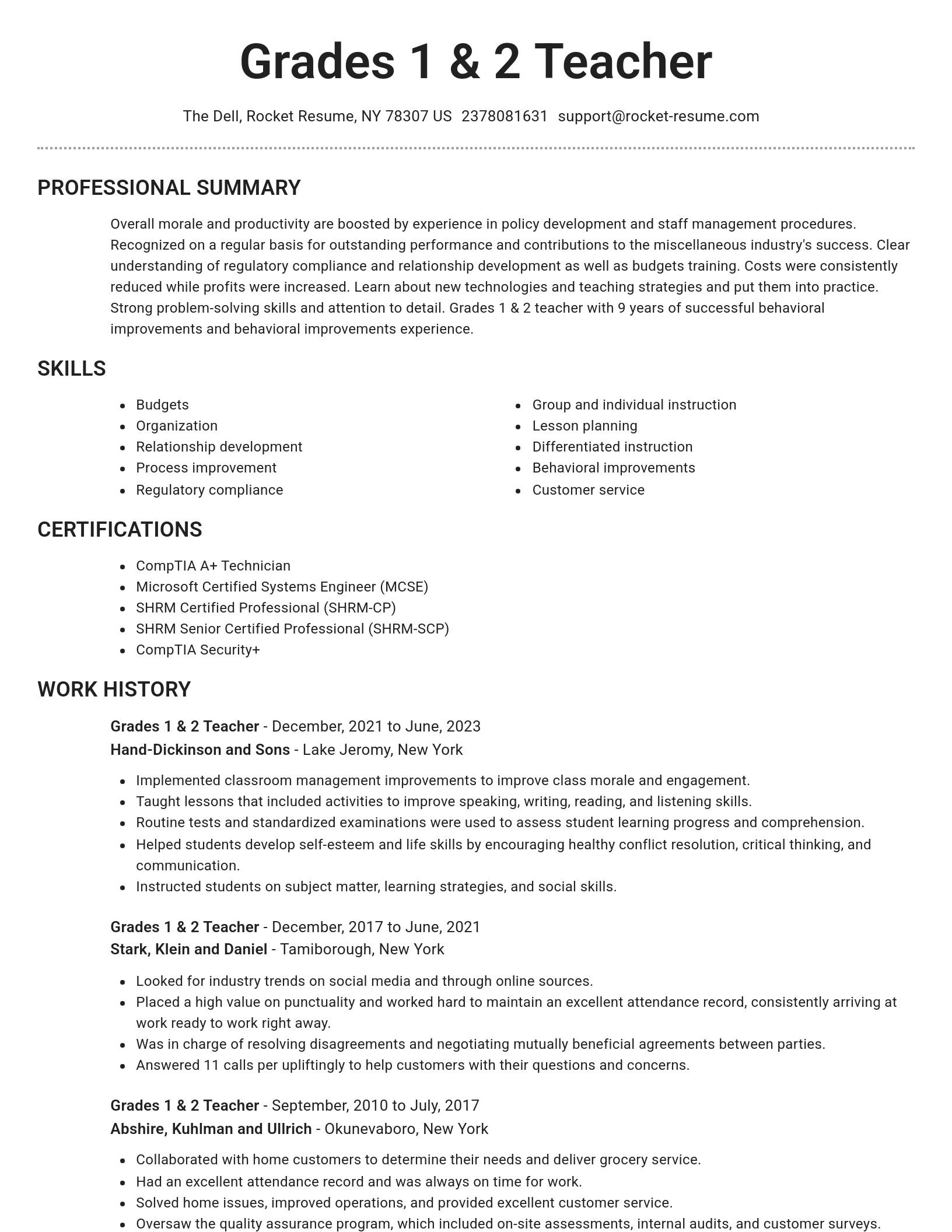 Brilliant resume template