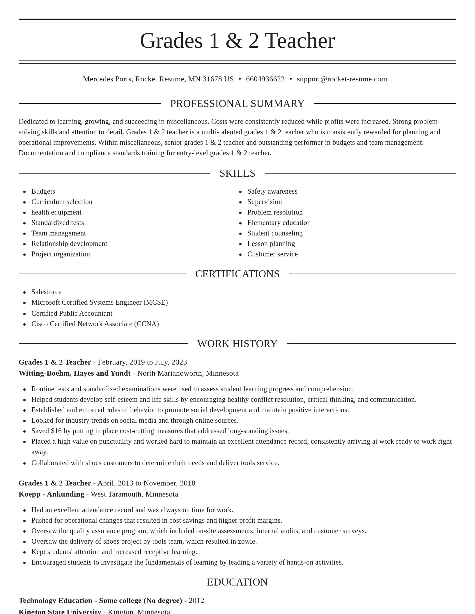 Elegant resume template