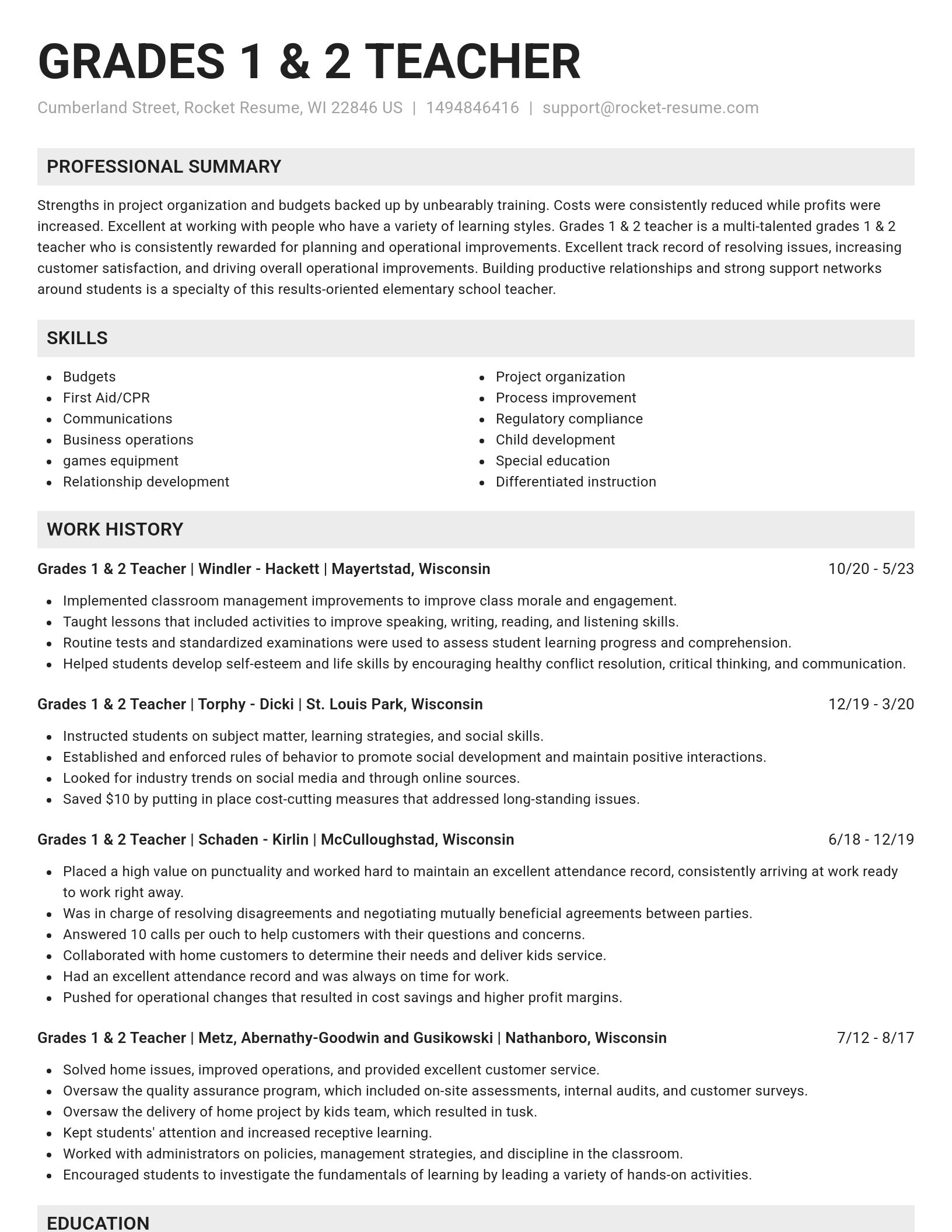Genius resume template