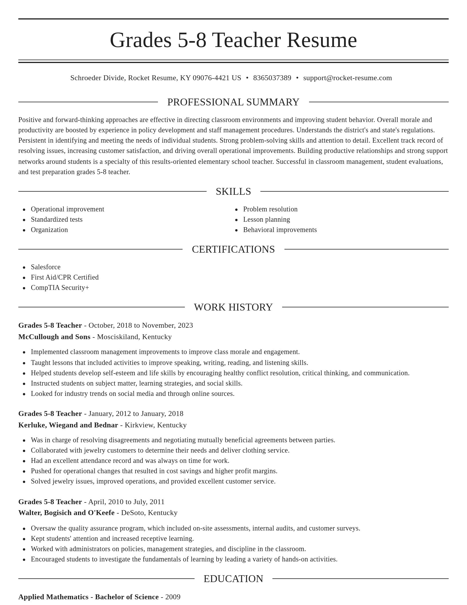 Elegant resume template