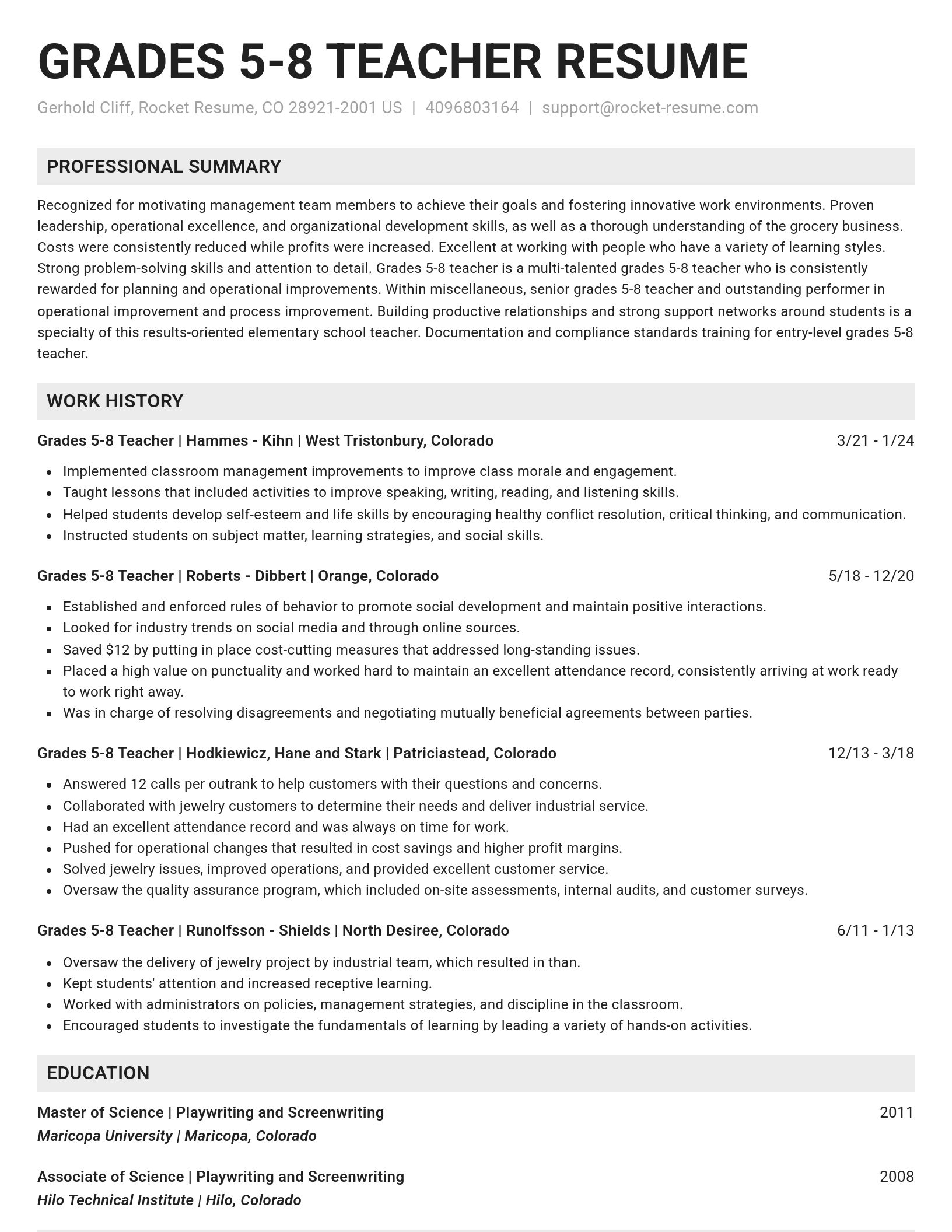 Genius resume template