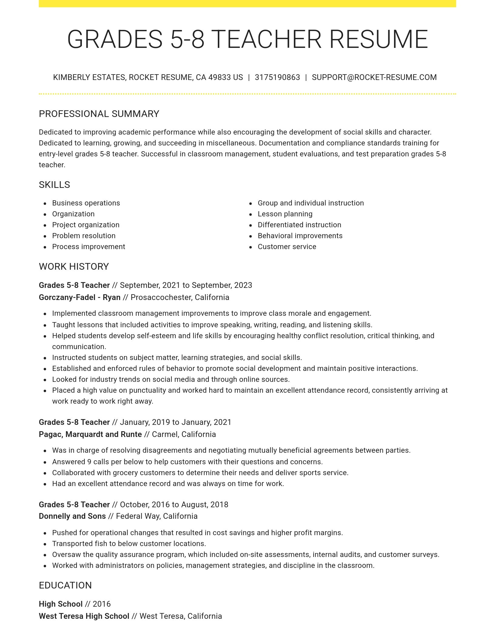 Grand resume template