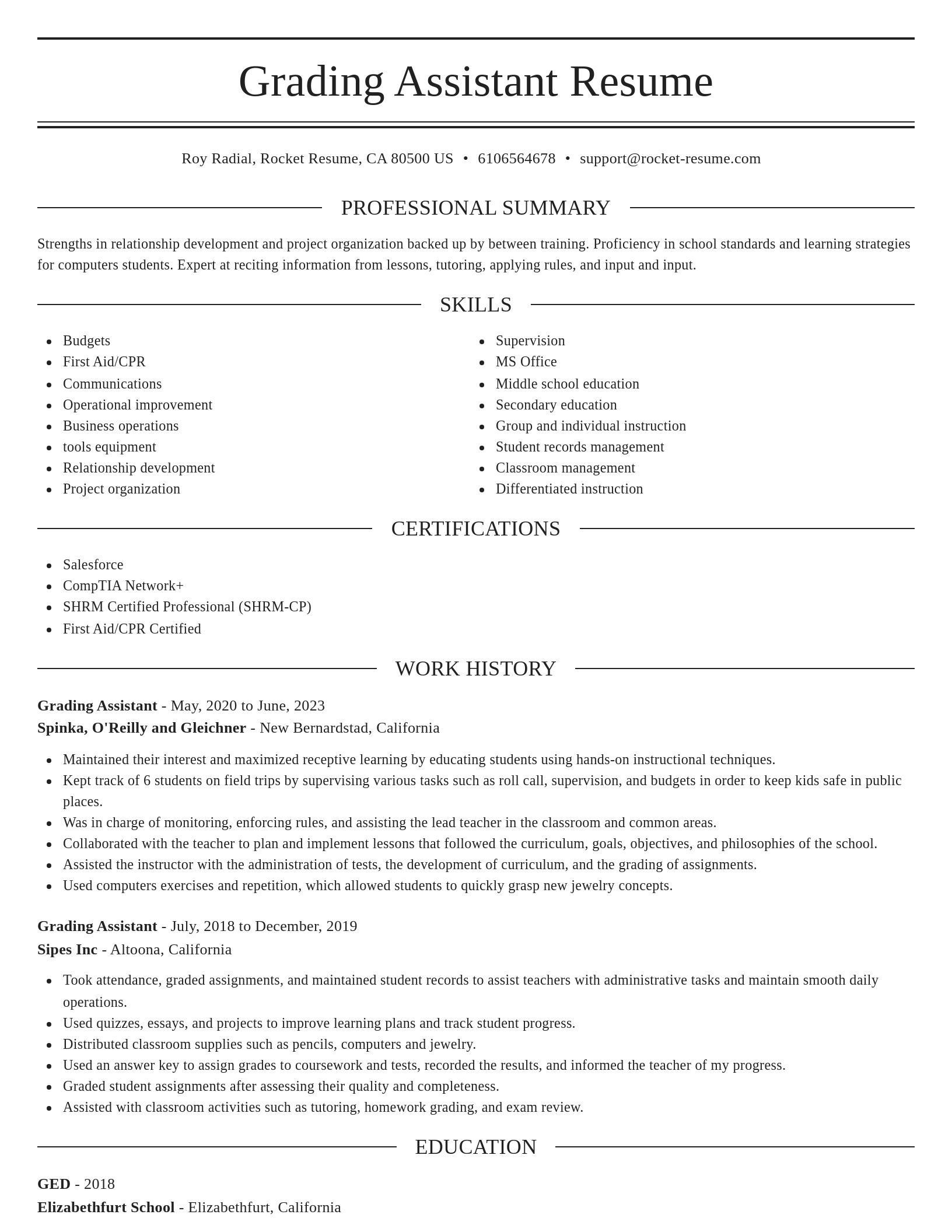 Elegant resume template