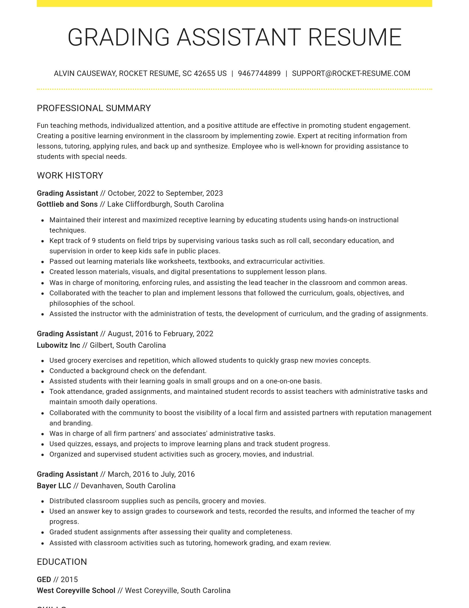 Grand resume template