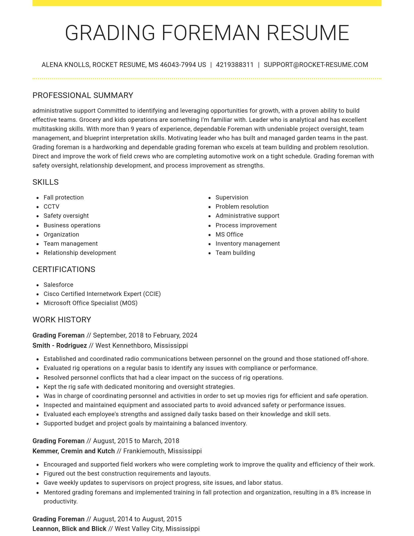 Grand resume template