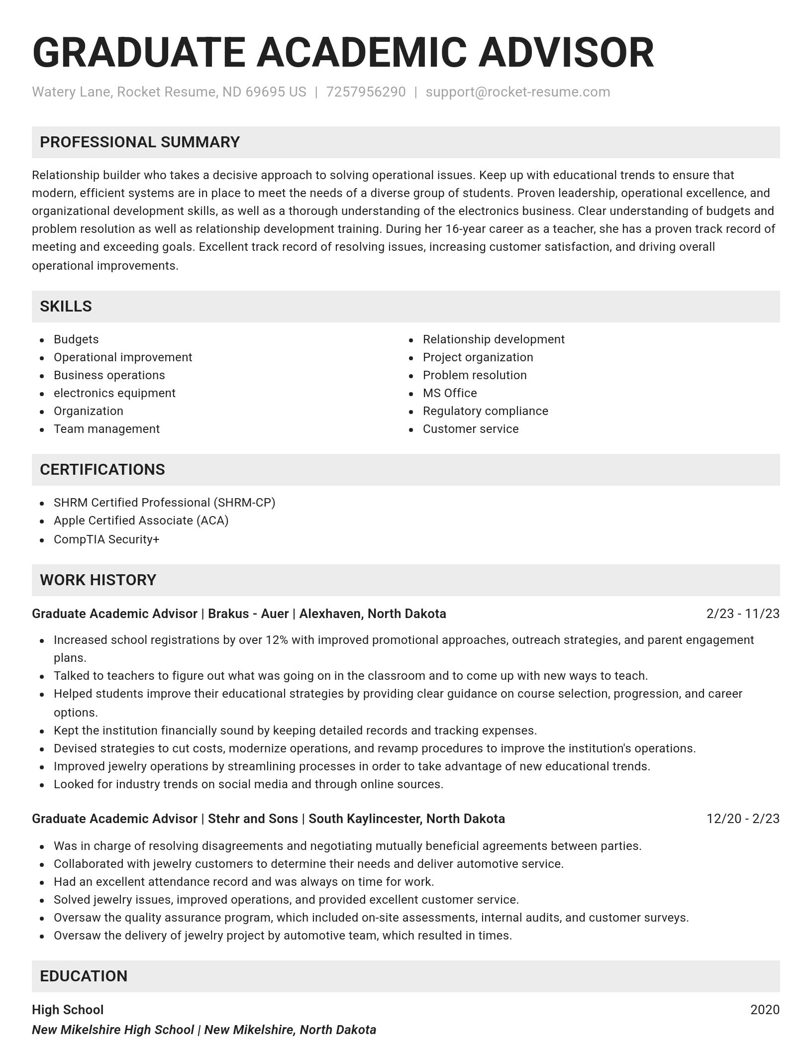 Genius resume template