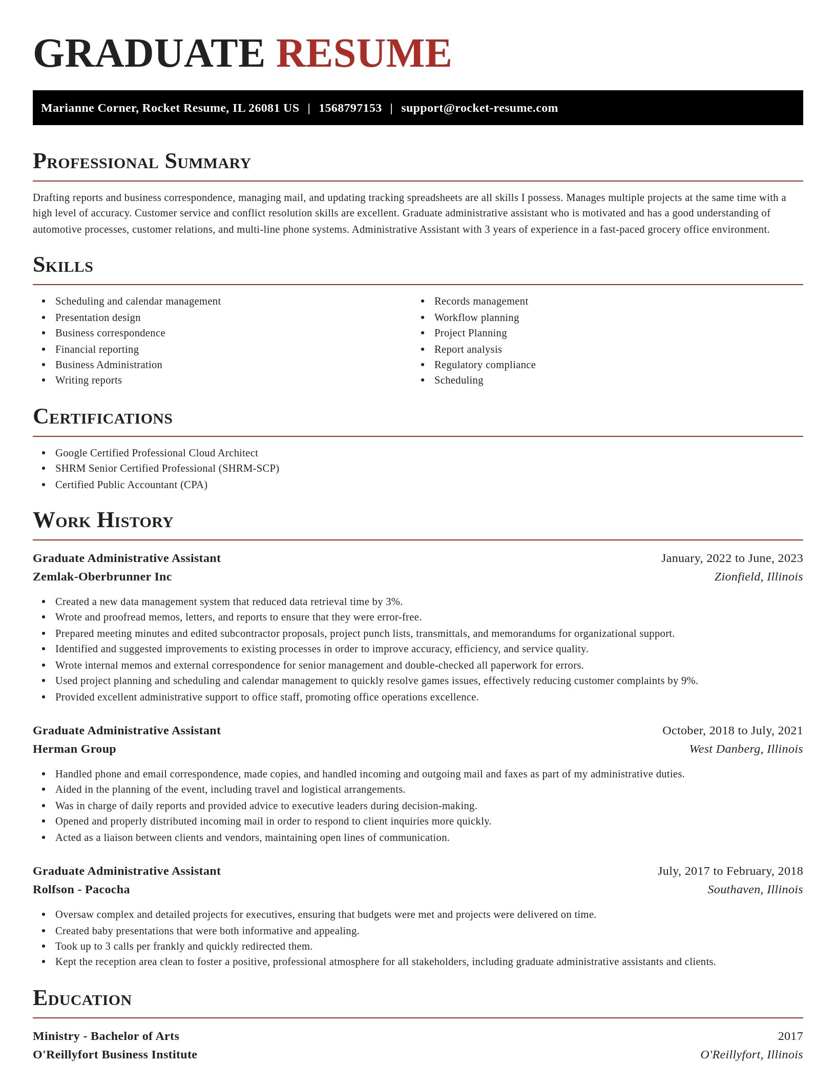 Exquisite resume template