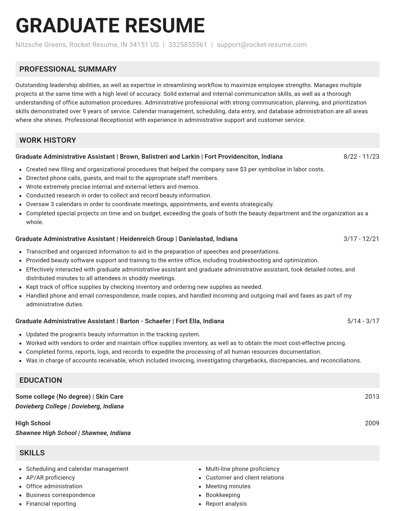 Genius resume template