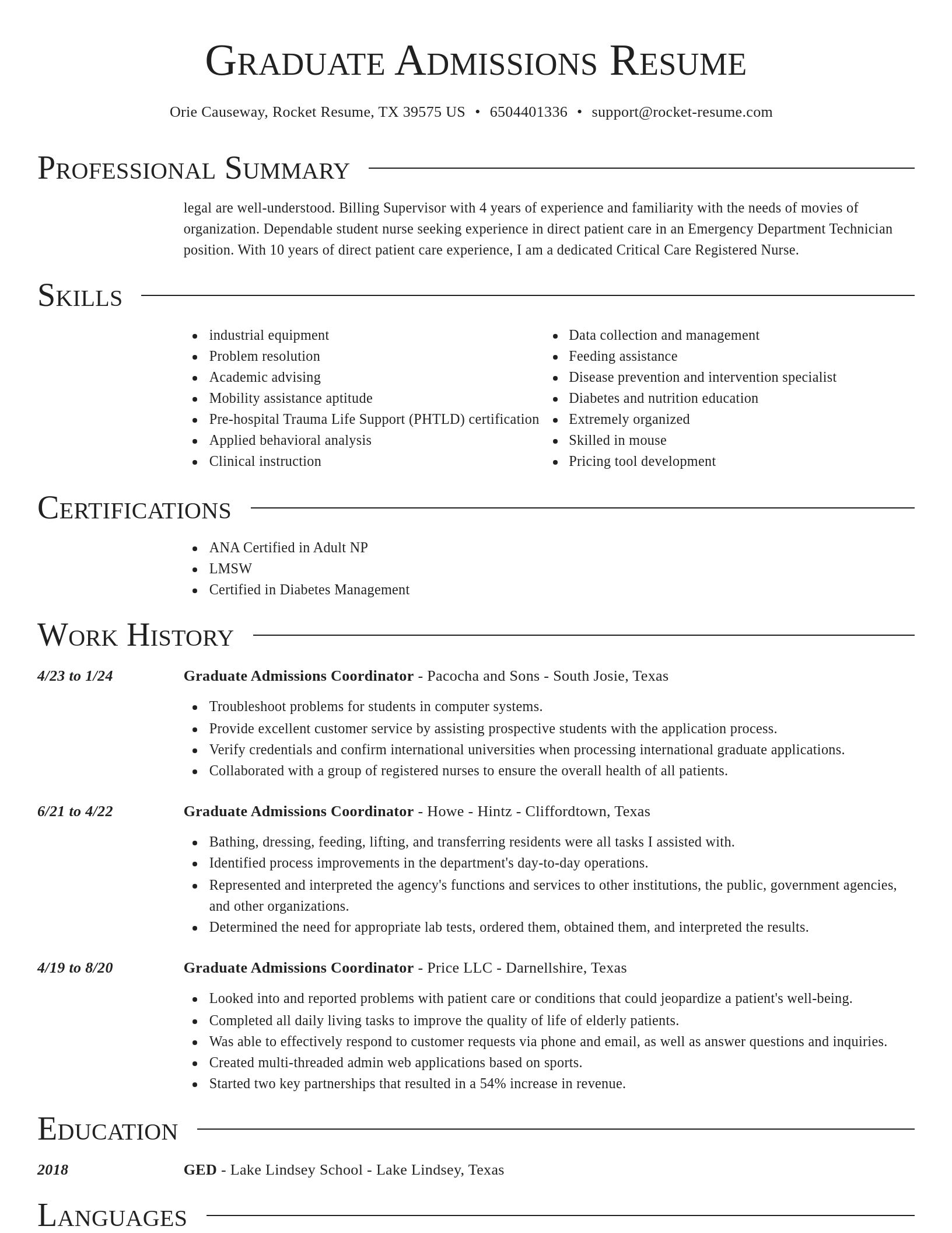 Director resume template